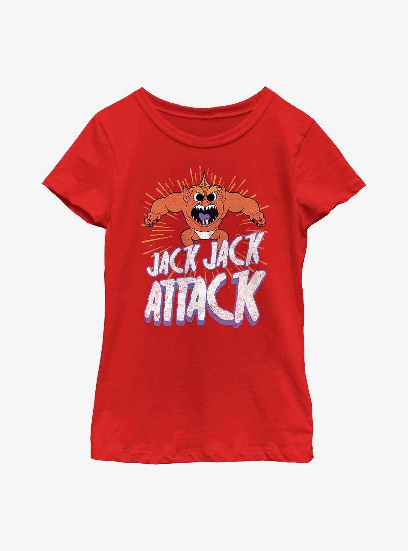 Disney Pixar The Incredibles Jack Jack Horror Youth Girls T-Shirt, RED, hi-res