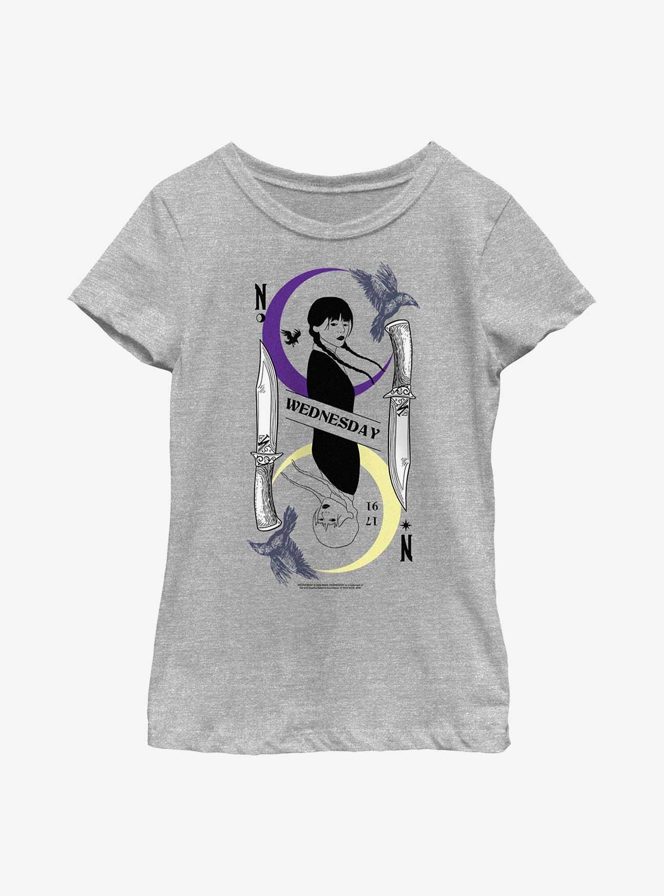 Wednesday Tarot Card Balance Youth Girls T-Shirt, , hi-res