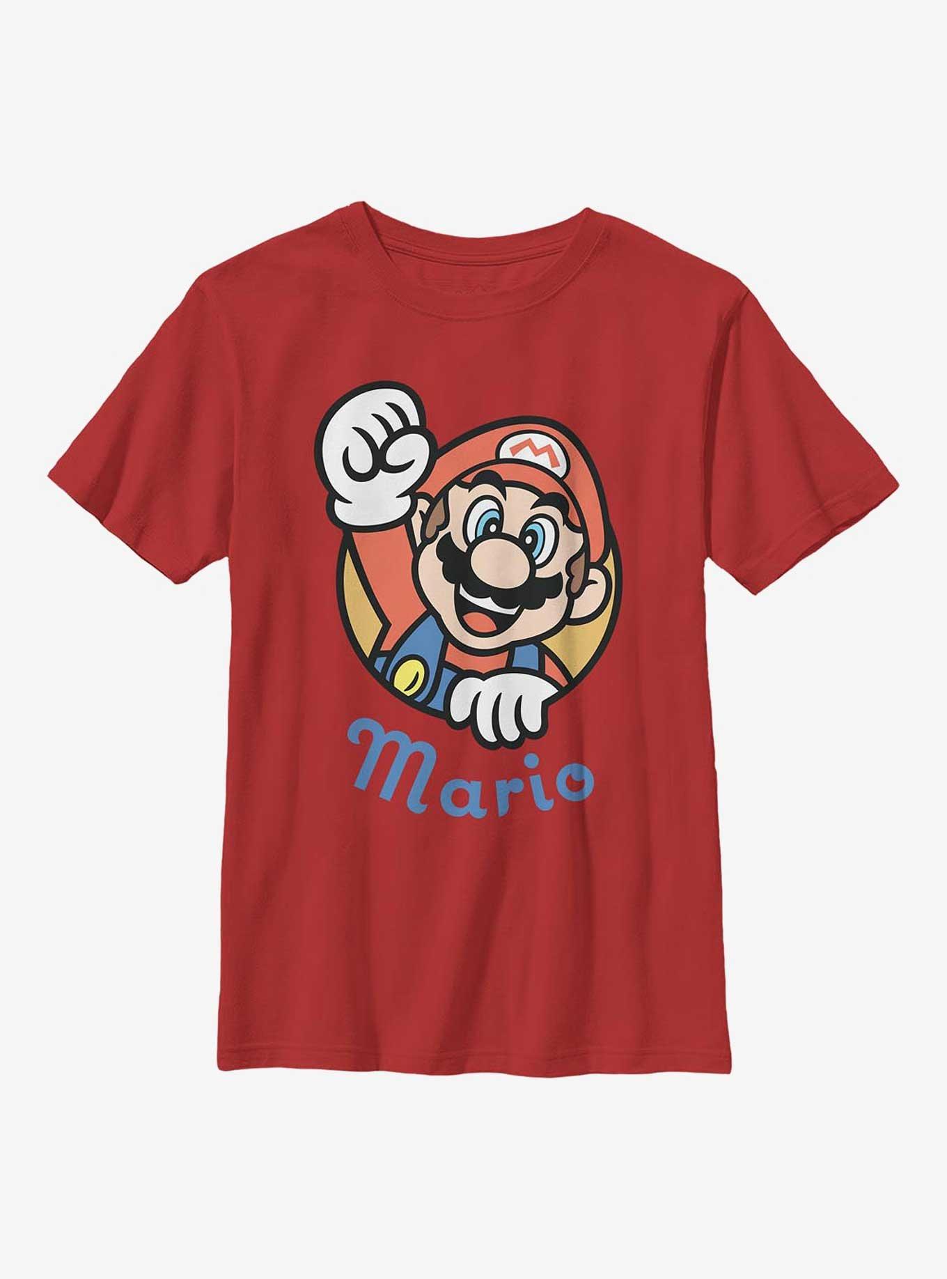 Super Mario Icon Portrait Youth T-Shirt, , hi-res