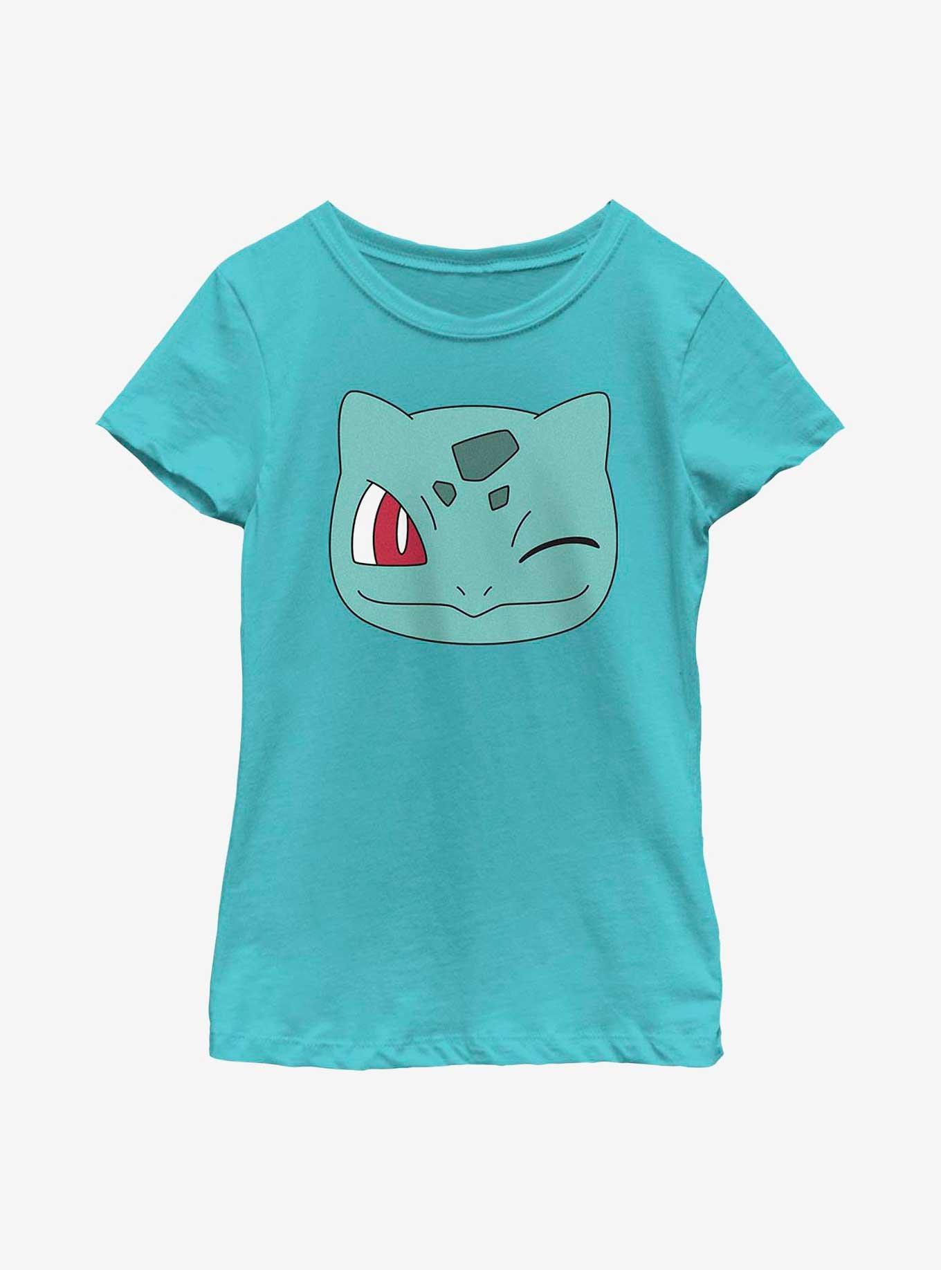 Pokemon Bulbasaur Wink Face Youth Girls T-Shirt, , hi-res