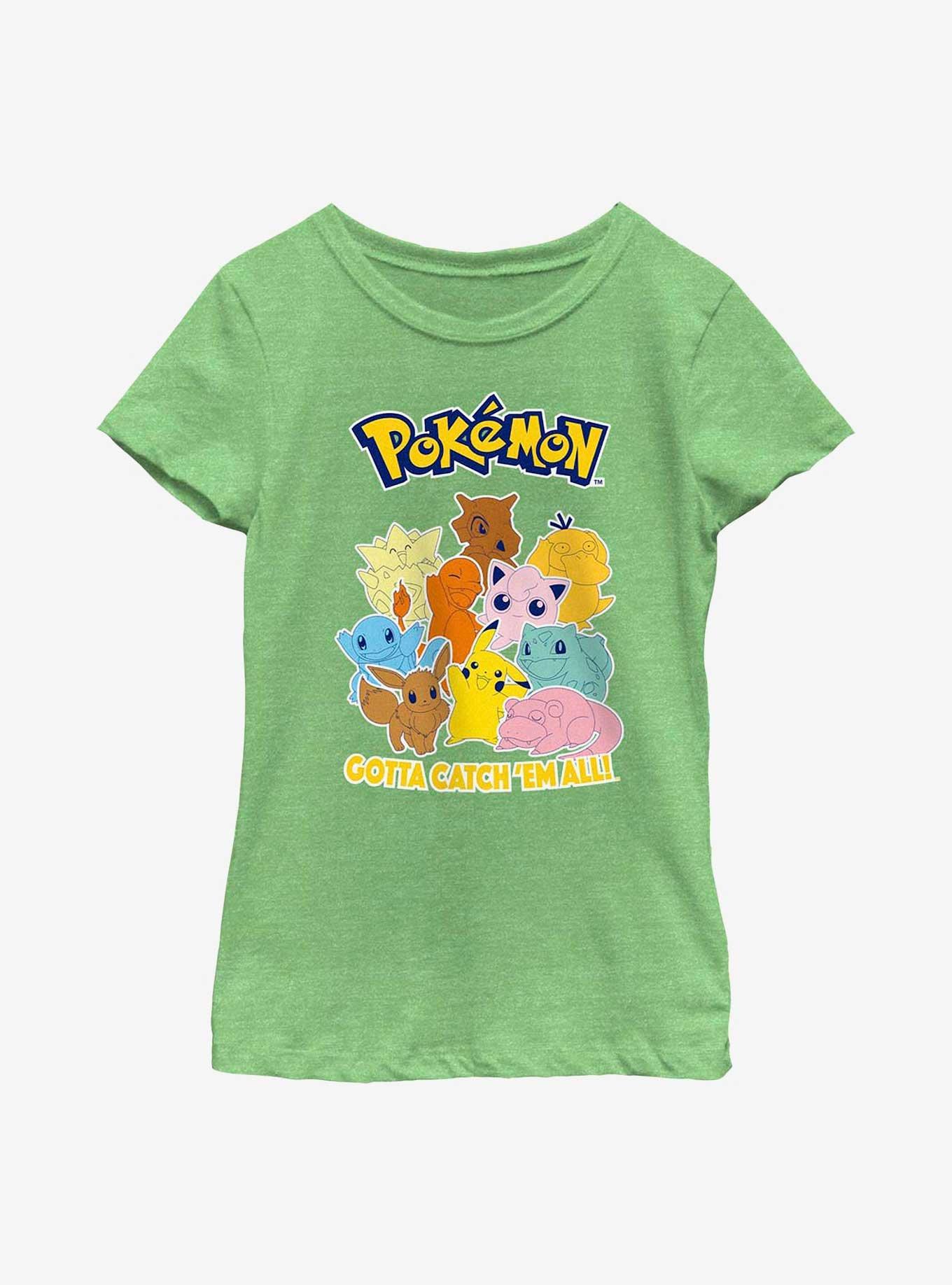 Pokemon Gotta Catch 'Em All Youth Girls T-Shirt, GRN APPLE, hi-res