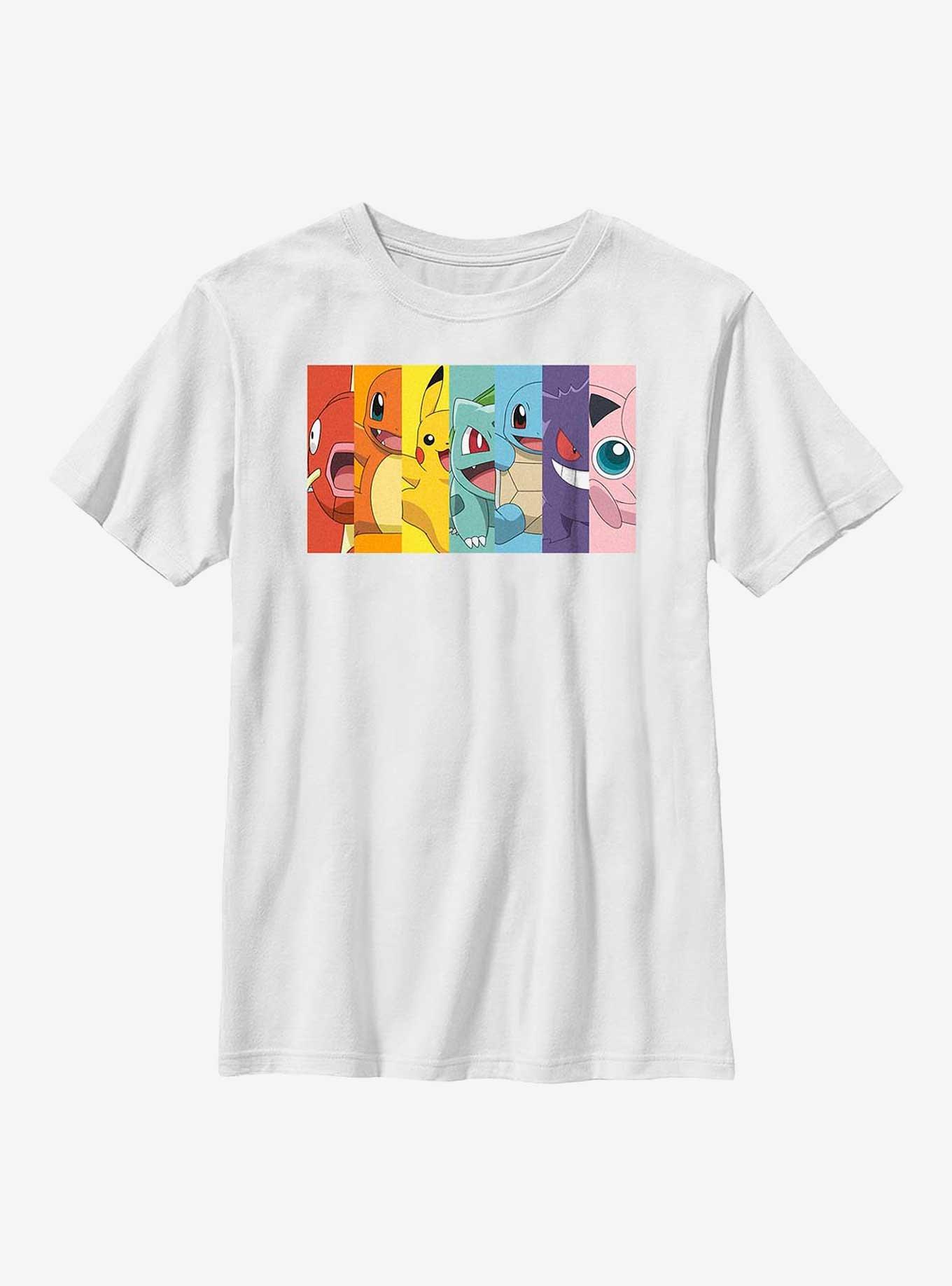 Pokemon Rainbow Split Face Youth T-Shirt, , hi-res