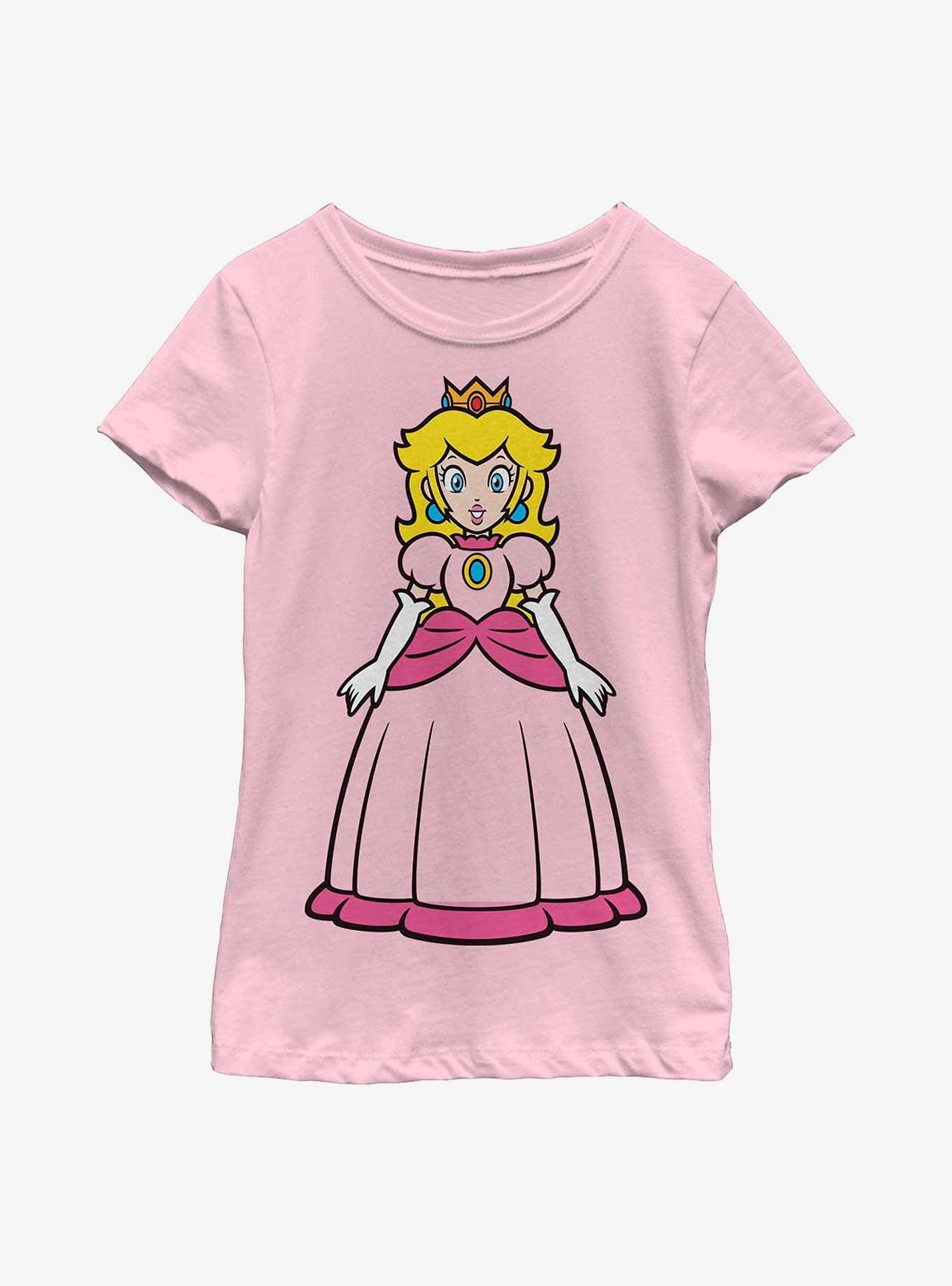 Nintendo Super Mario Princess Peach Portrait Youth Girls T-Shirt, , hi-res