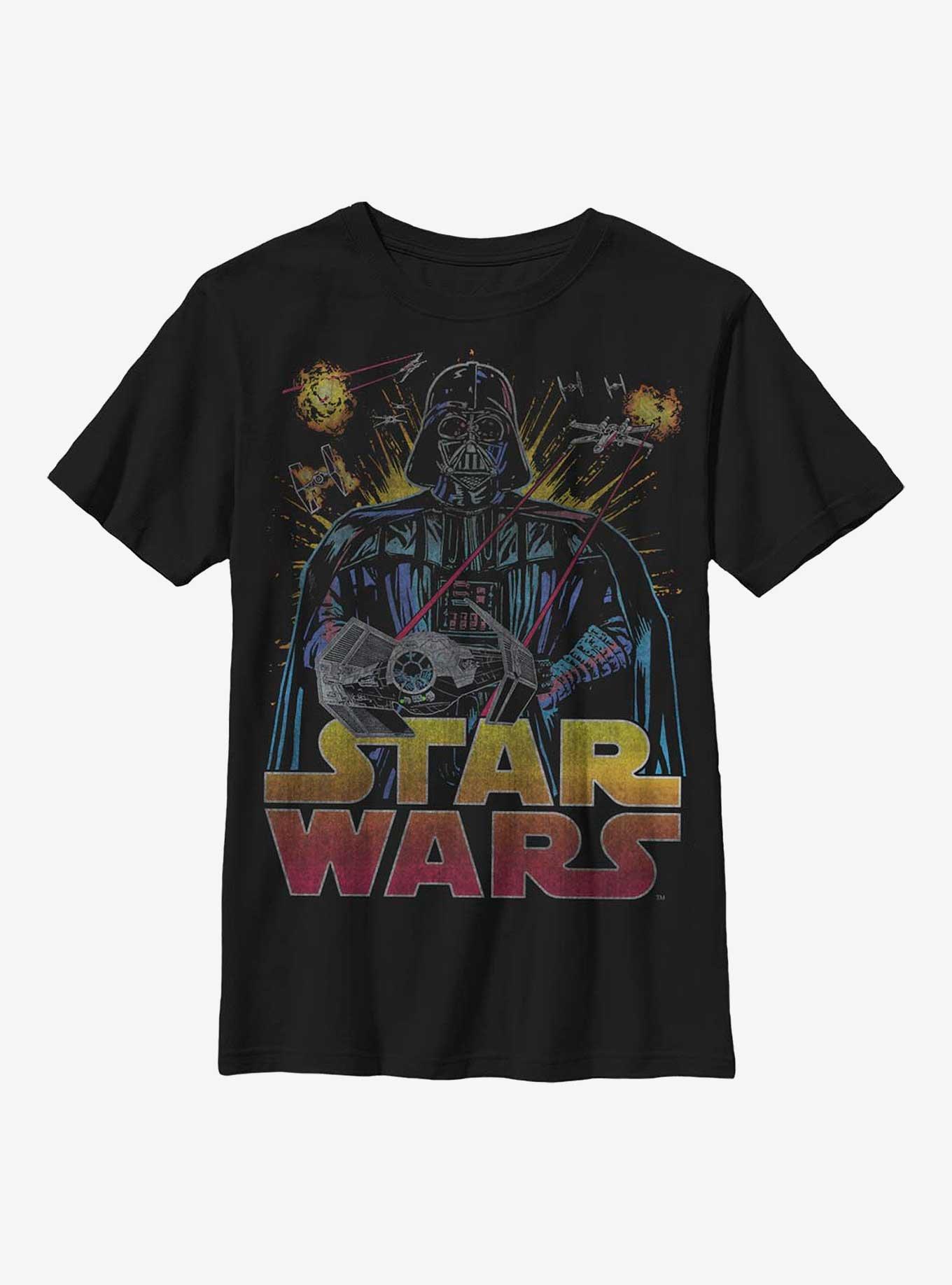 Star Wars Darth Vader Battle Youth T-Shirt, BLACK, hi-res