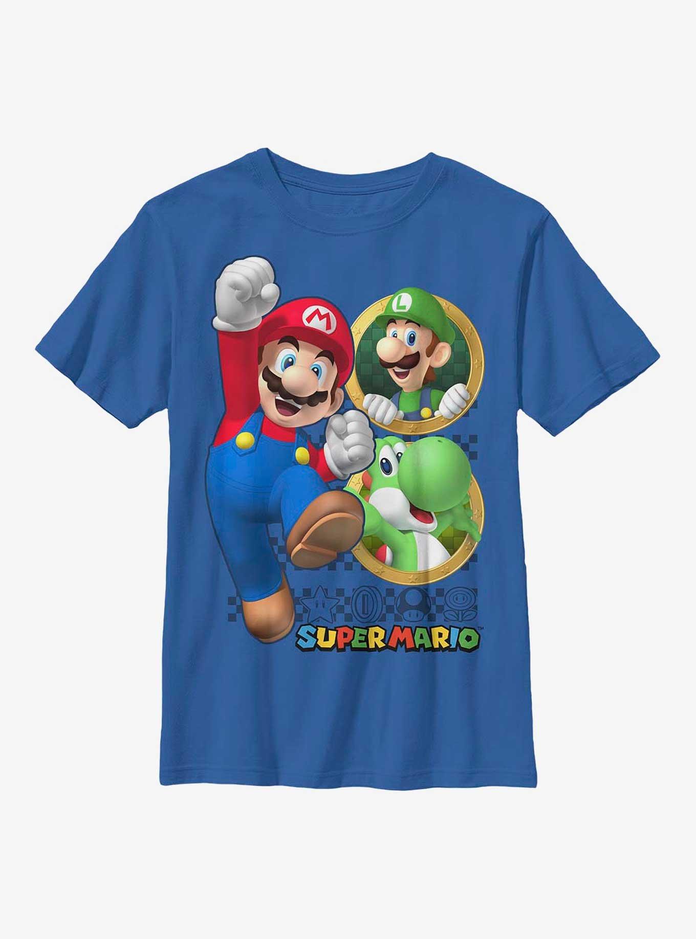 Nintendo Super Mario Trio Ready To Go Youth T-Shirt