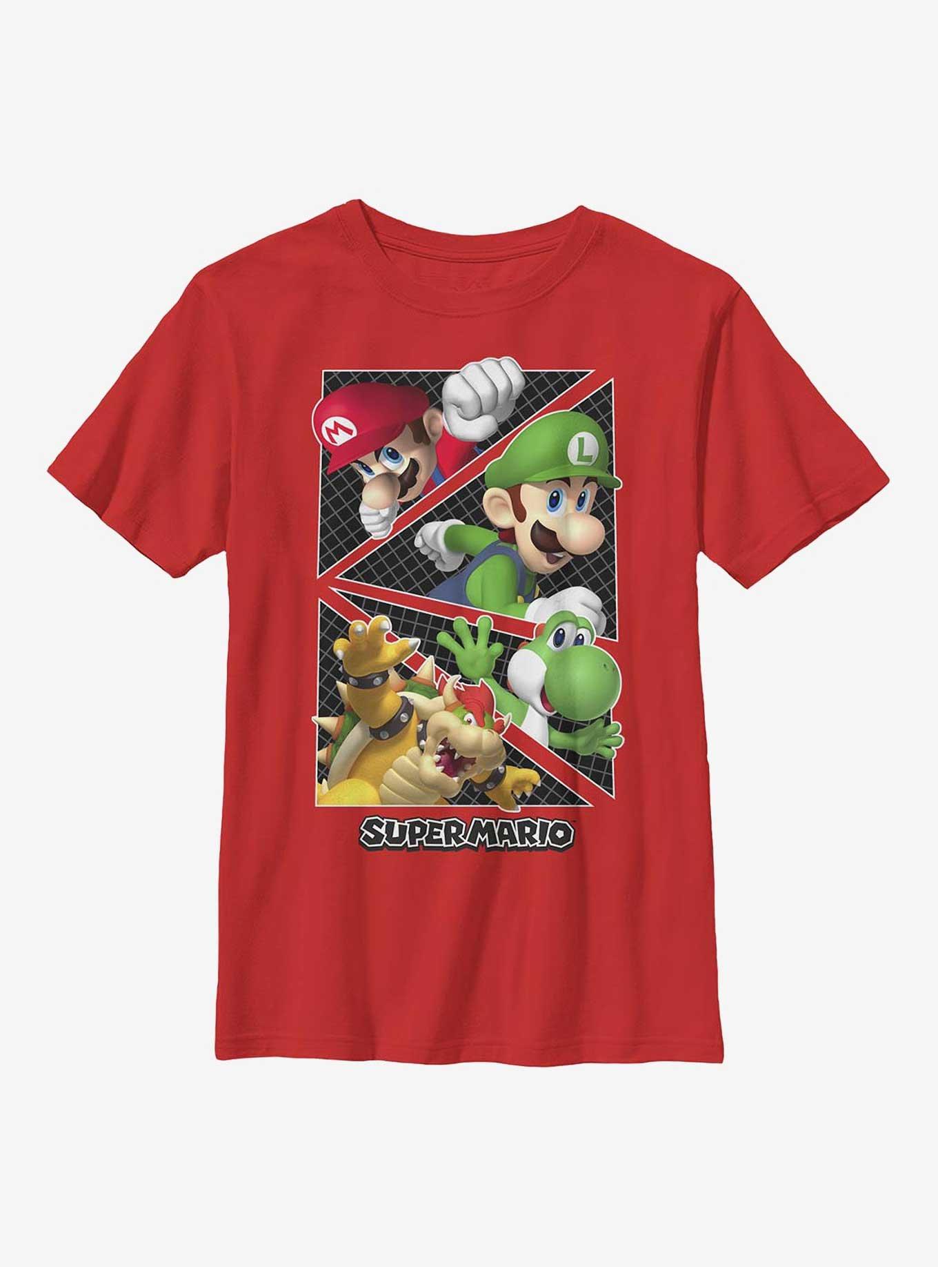 Nintendo Super Mario Break On Through Characters Youth T-Shirt, , hi-res