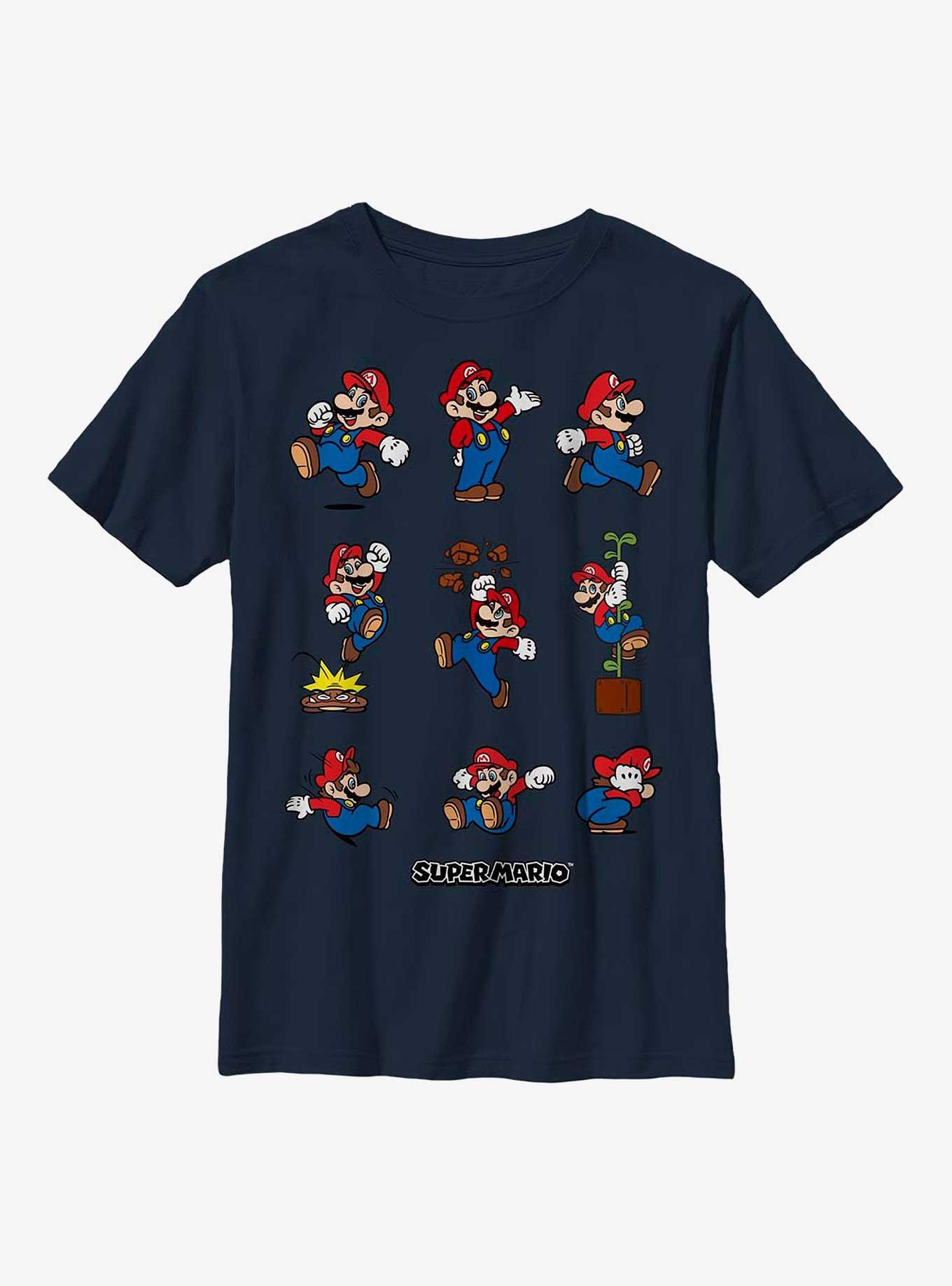 Nintendo Super Mario Introducing Mario Youth T-Shirt, NAVY, hi-res