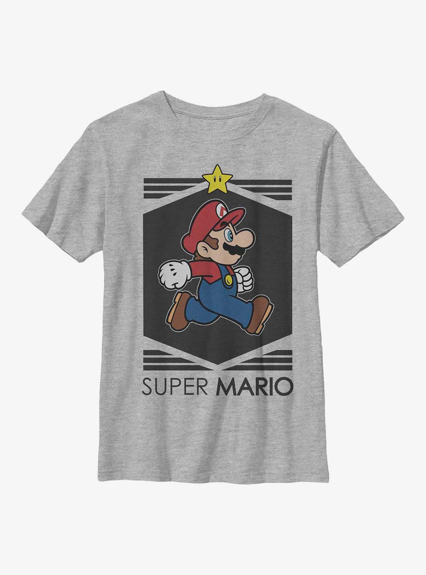 Nintendo Super Mario Running Geometric Youth T-Shirt, , hi-res