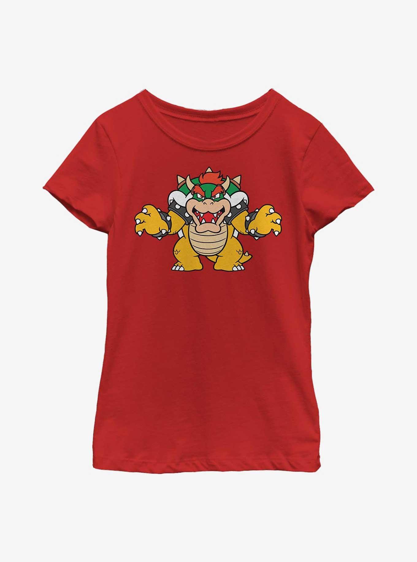 Nintendo Super Mario Just Bowser Youth Girls T-Shirt, , hi-res