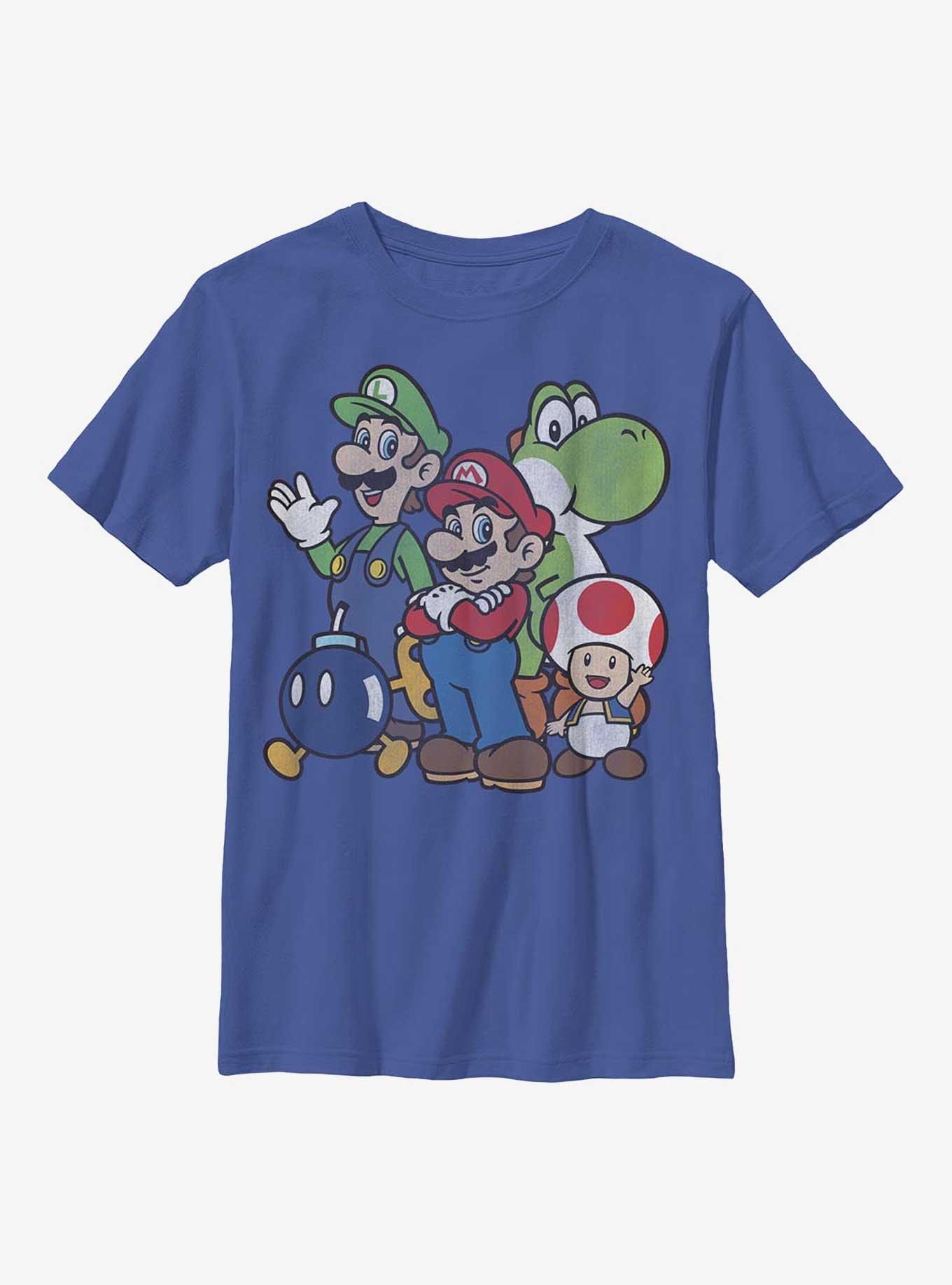 Nintendo Super Mario Squad Ready To Play Youth T-Shirt, ROYAL, hi-res