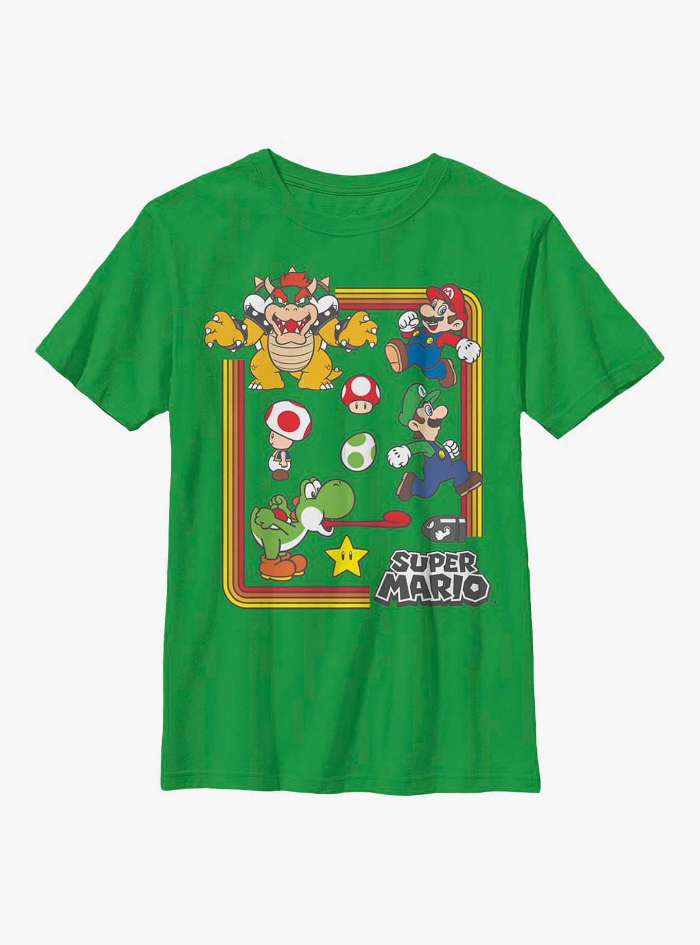 Nintendo Super Mario Collection Retro Squad Youth T-Shirt, , hi-res