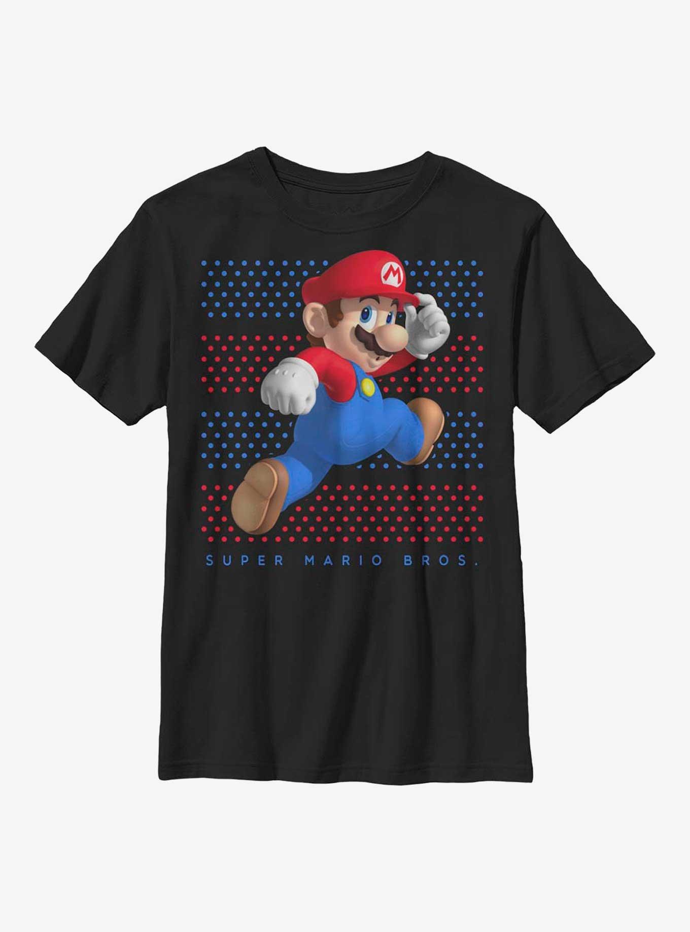 Nintendo Super Mario Flying Race Mario Youth T-Shirt, BLACK, hi-res