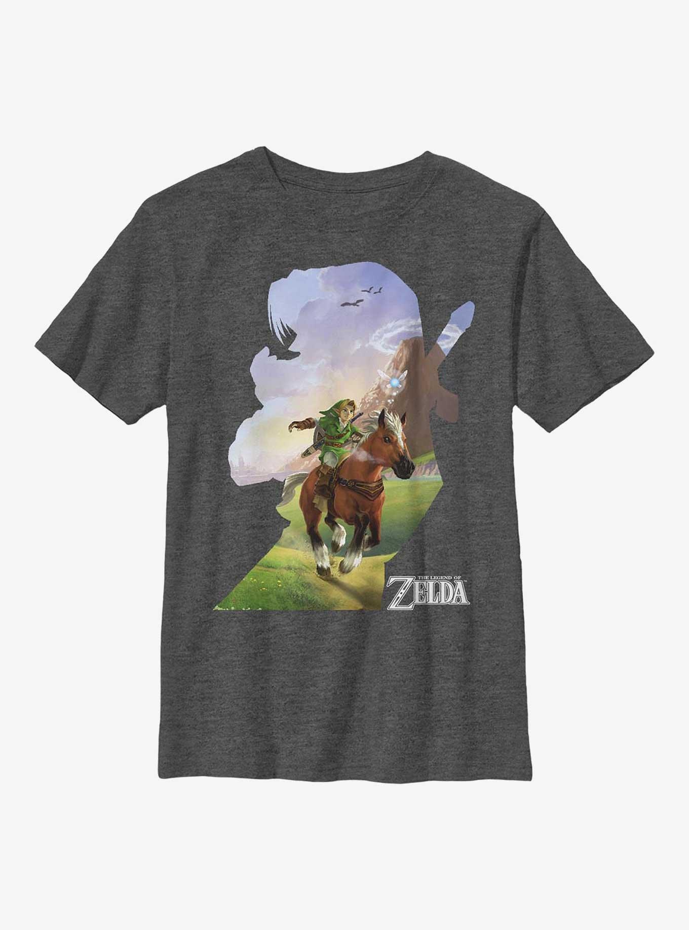 The Legend of Zelda Adventure Ahead Youth T-Shirt, CHAR HTR, hi-res