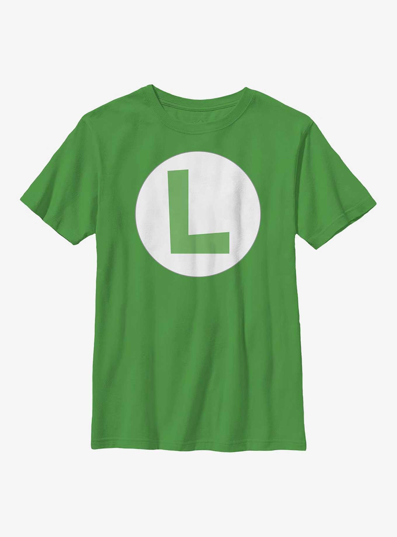 Nintendo Super Mario Luigi Icon Youth T-Shirt, KELLY, hi-res