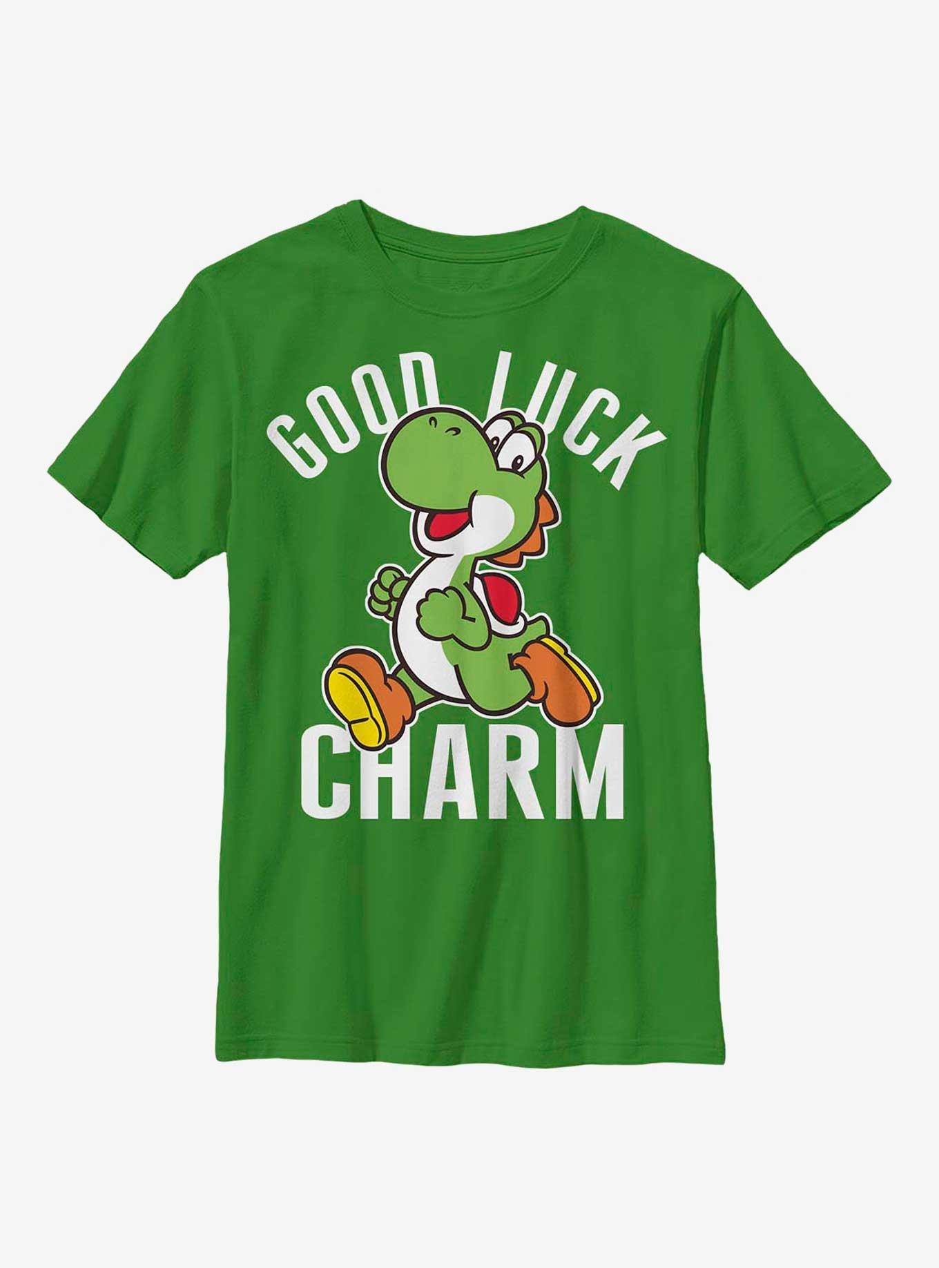 Nintendo Super Mario Good Luck Charm Yoshi Youth T-Shirt, , hi-res