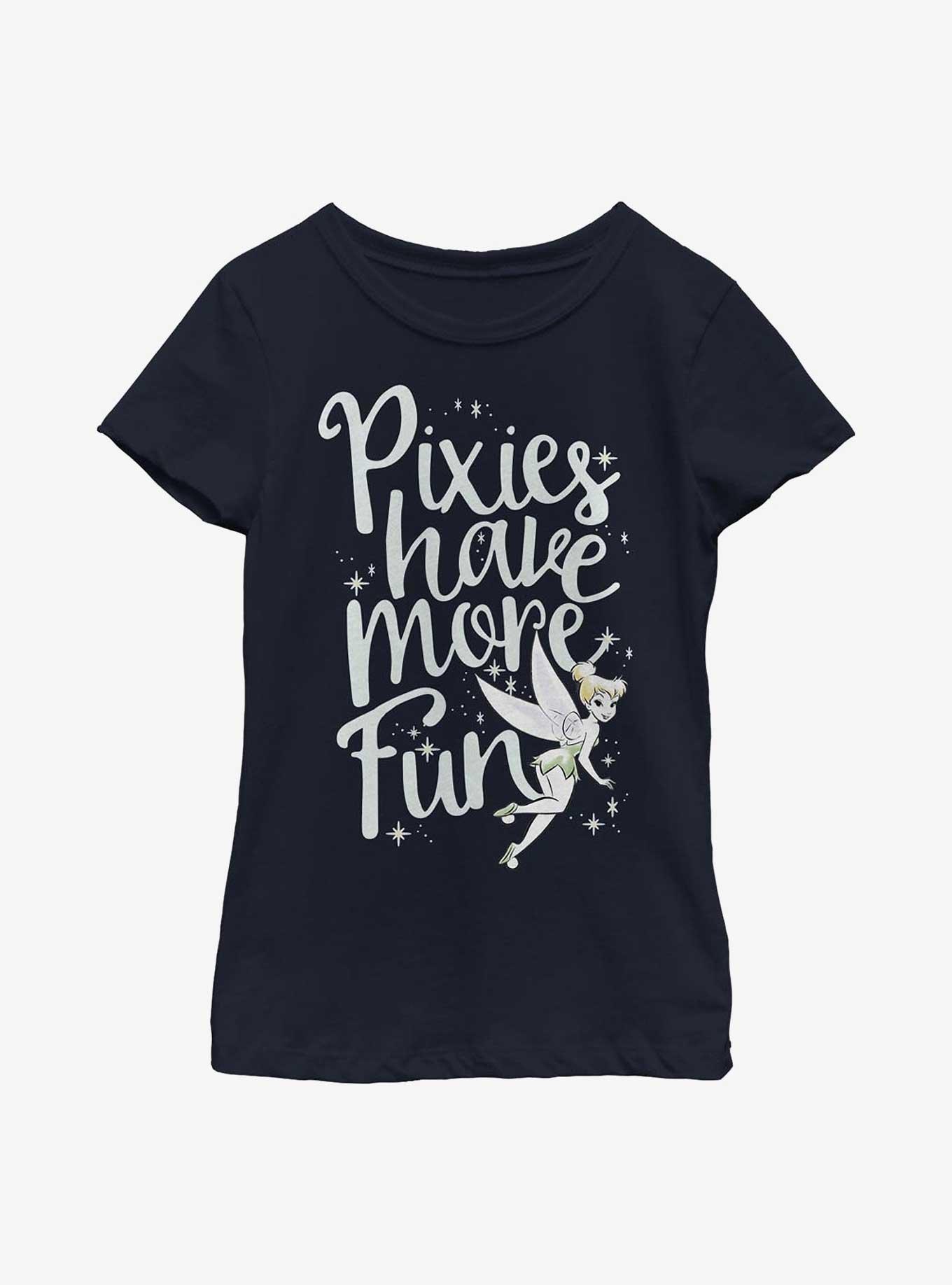 Disney Tinker Bell Pixies Have More Fun Youth Girls T-Shirt, NAVY, hi-res