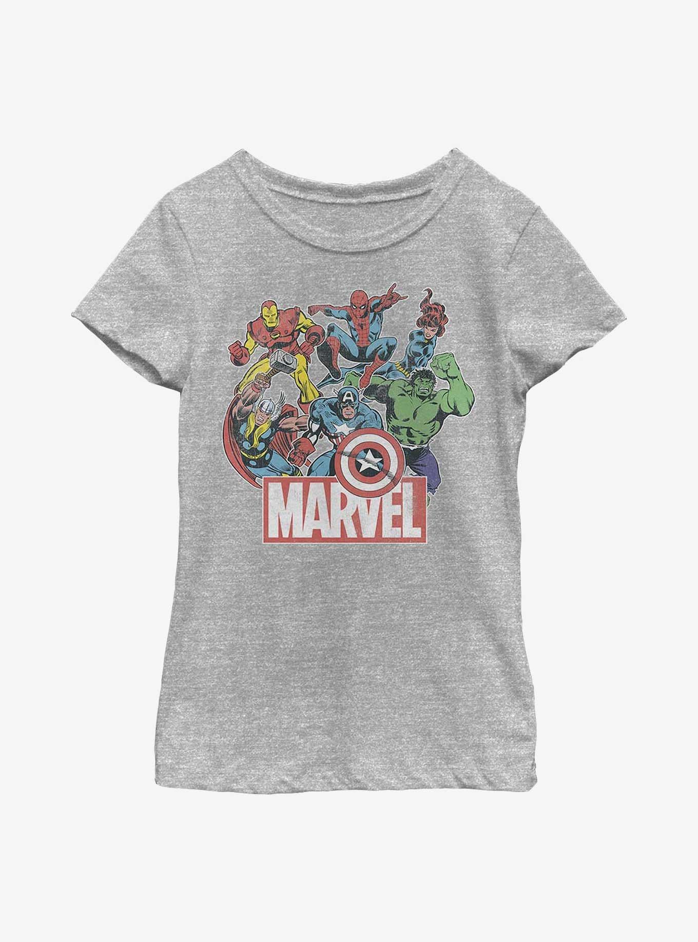 Marvel Avengers Heroes of Today Youth Girls T-Shirt, ATH HTR, hi-res