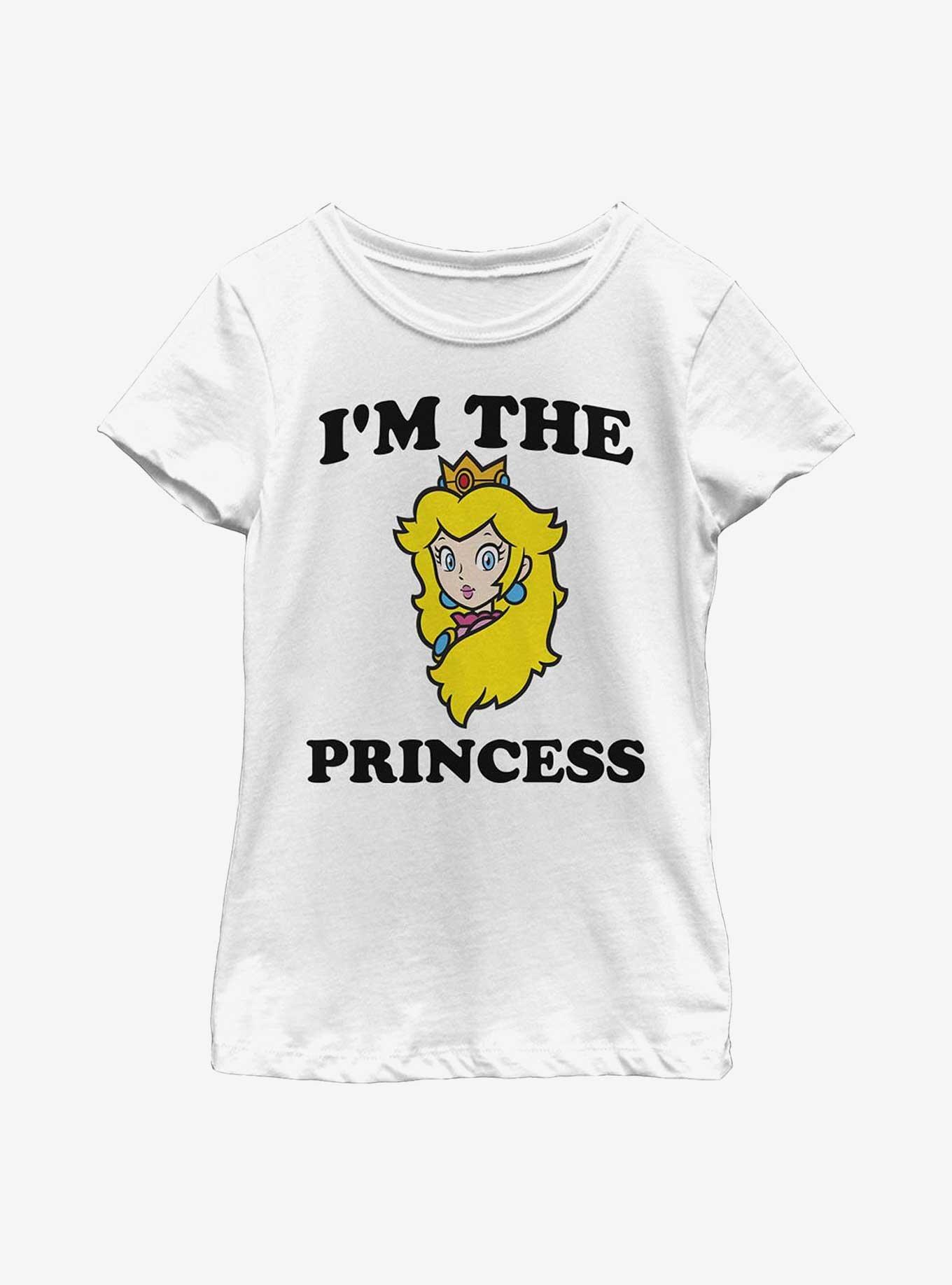 Nintendo Mario I'm The Princess Youth Girls T-Shirt, WHITE, hi-res