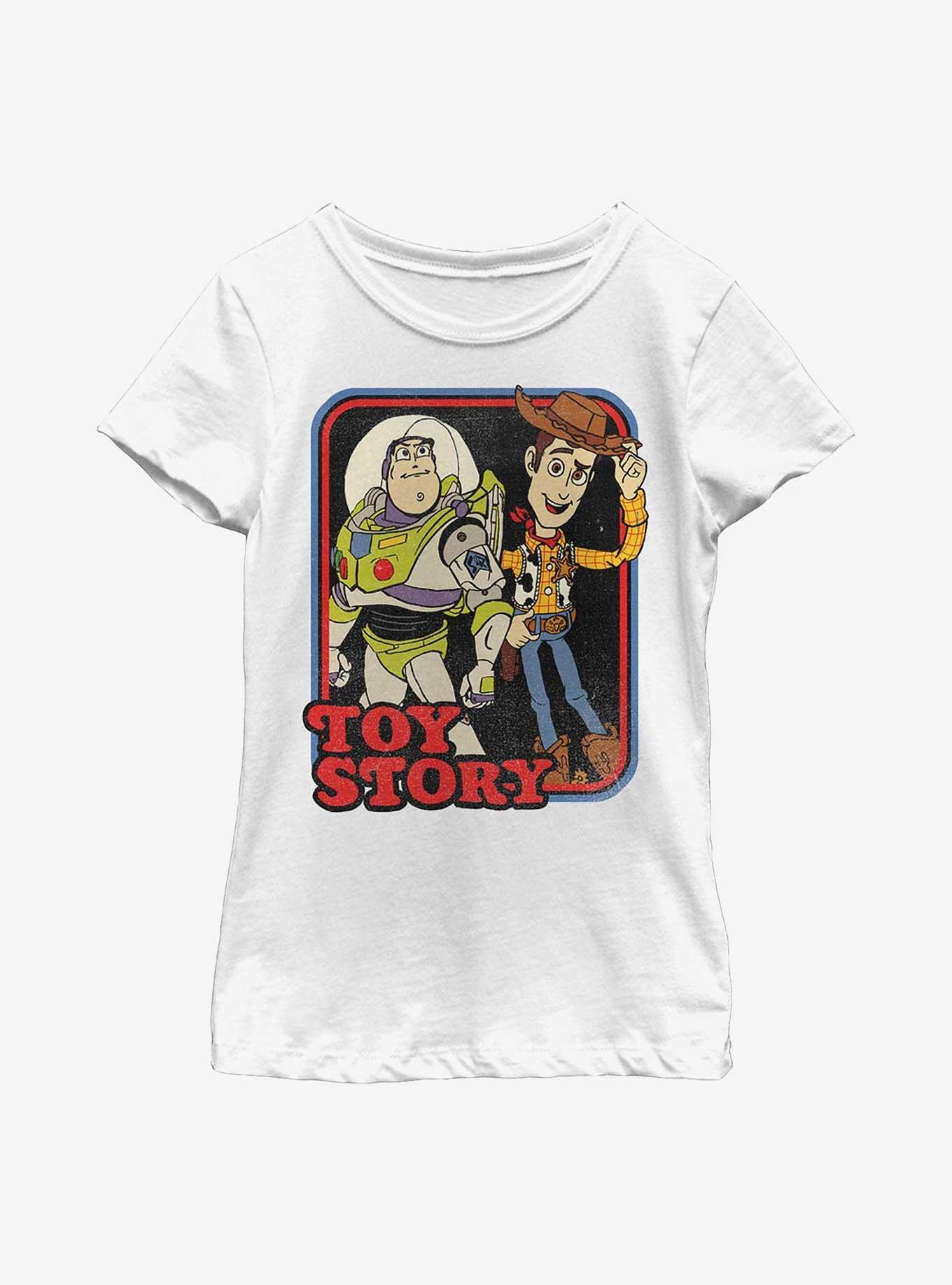 Disney Pixar Toy Story Storybook Friends Buzz and Woody Youth Girls T-Shirt, WHITE, hi-res