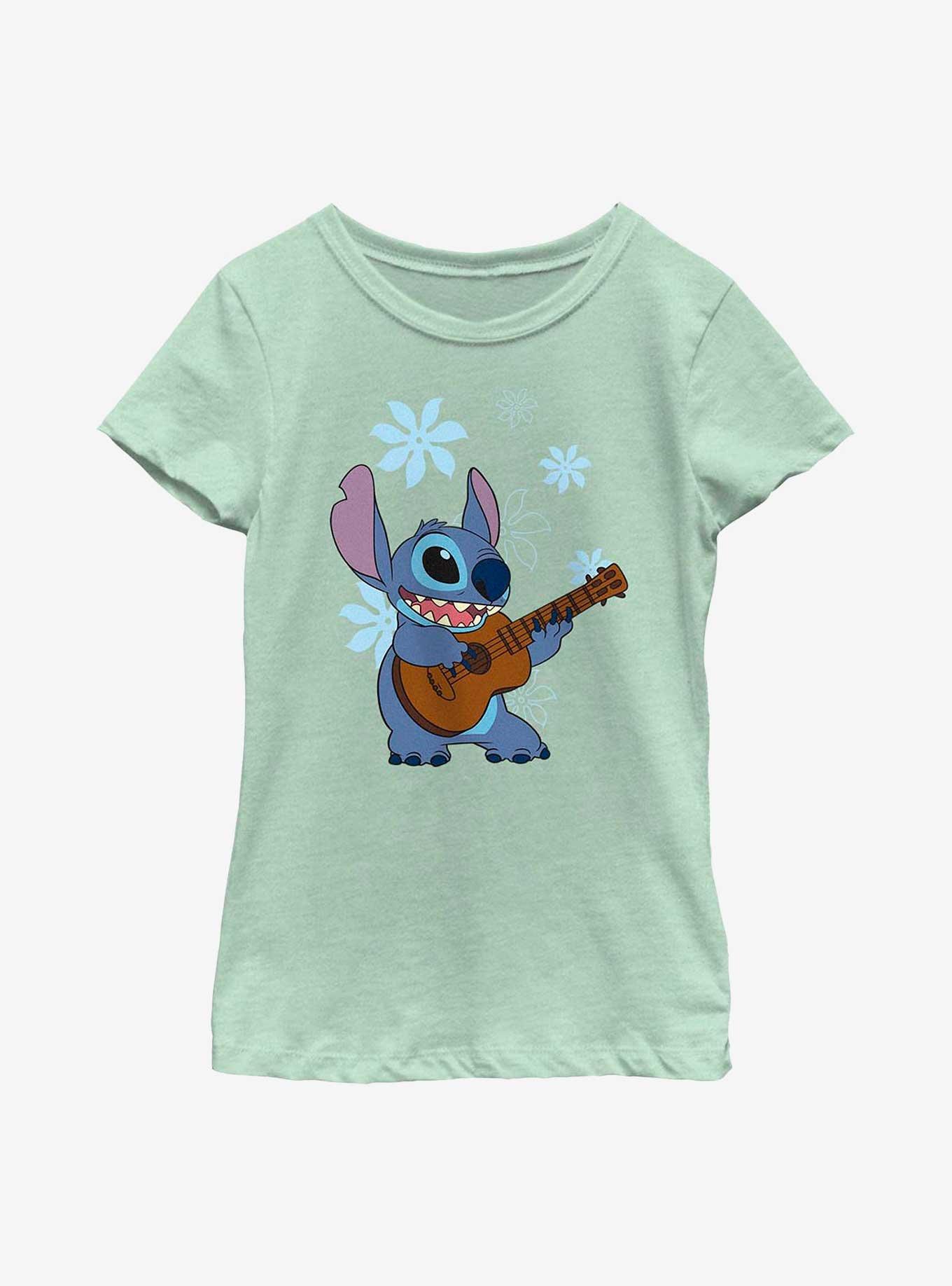 Disney Lilo And Stitch Flowers Youth Girls T-Shirt, , hi-res