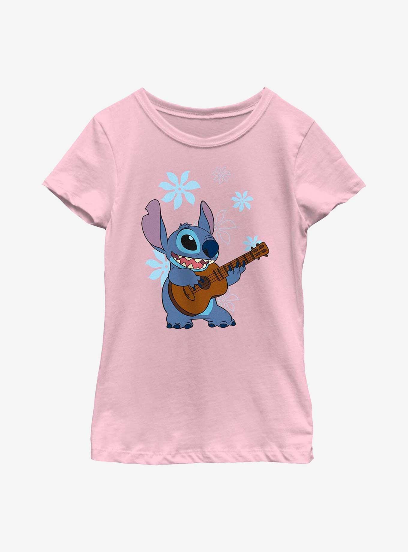 Disney Lilo And Stitch Flowers Youth Girls T-Shirt, , hi-res