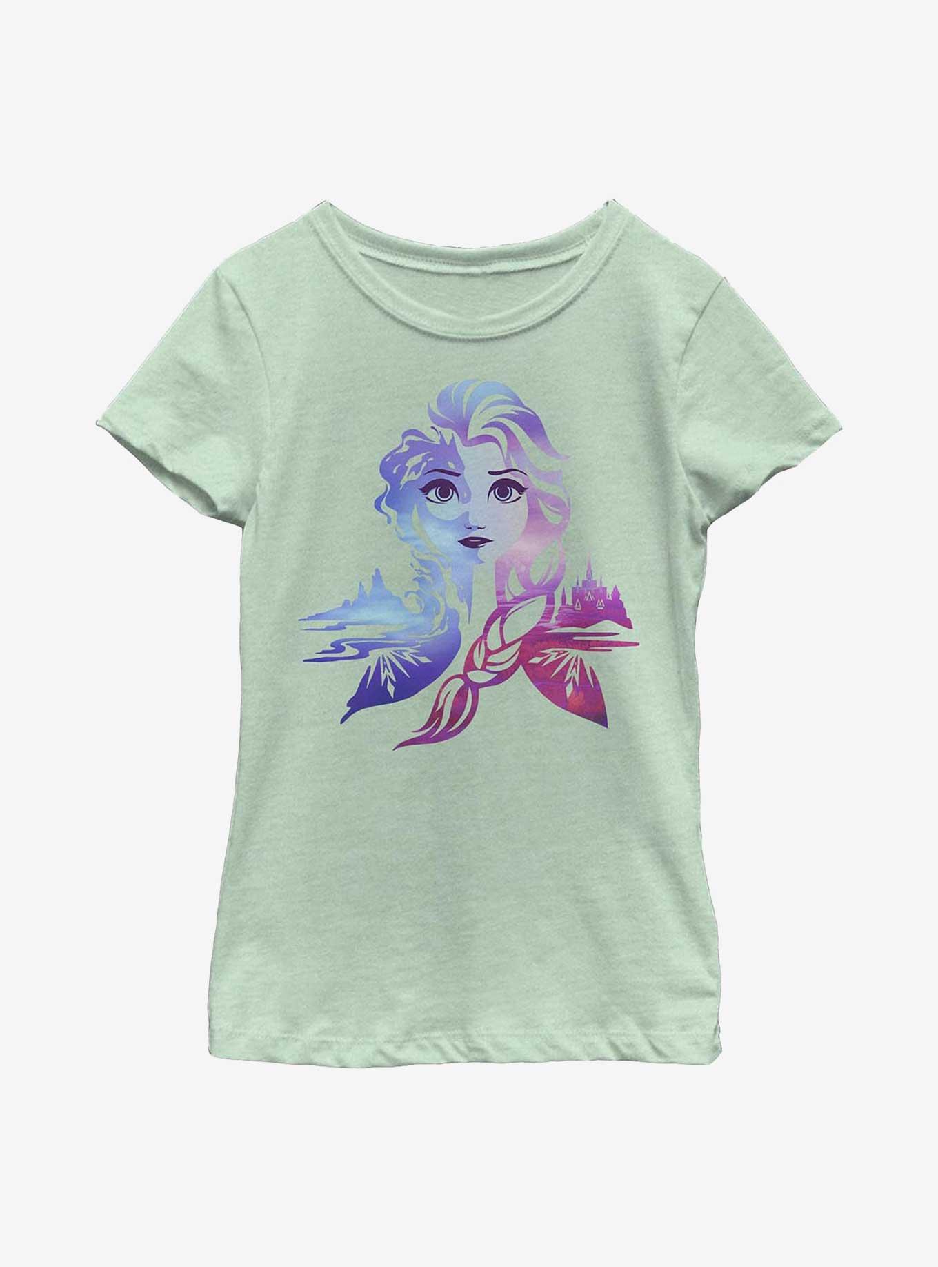 Disney Frozen 2 Elsa Seasons Flutter Sleeve Youth Girls T-Shirt, MINT, hi-res