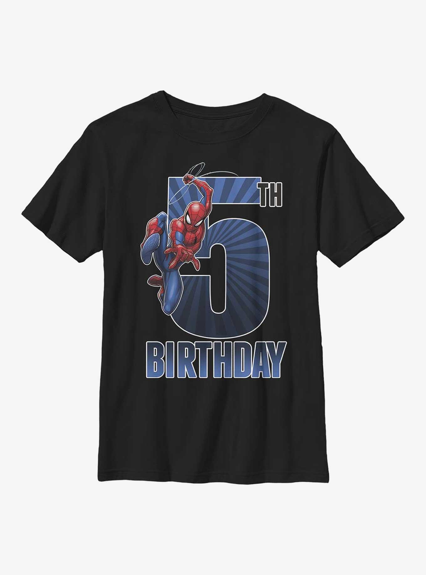 Marvel Spiderman 5th Bday Youth T-Shirt, , hi-res