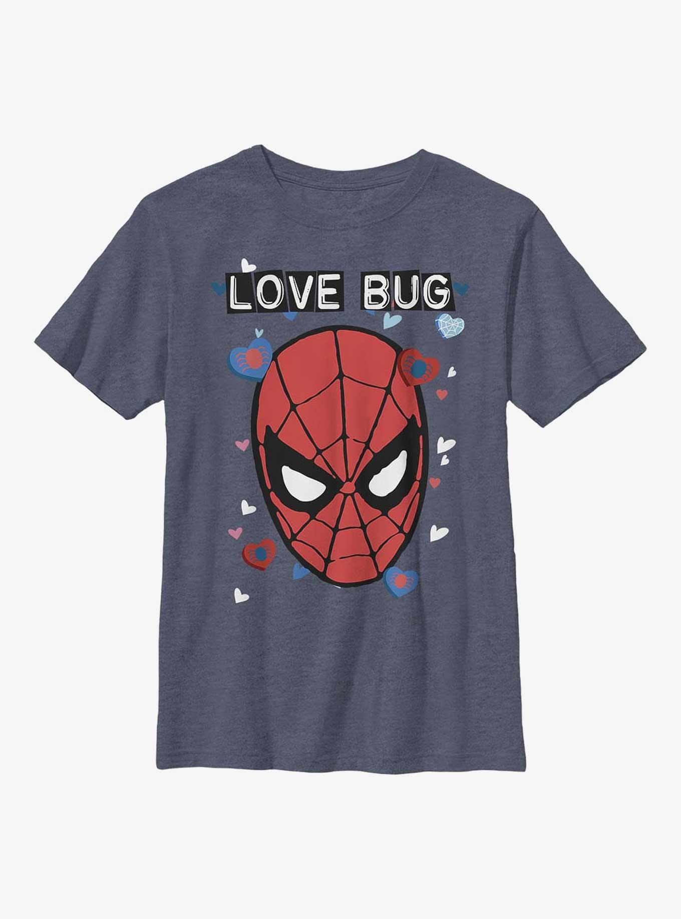 Marvel Spider-Man Love Bug Youth T-Shirt, NAVY HTR, hi-res