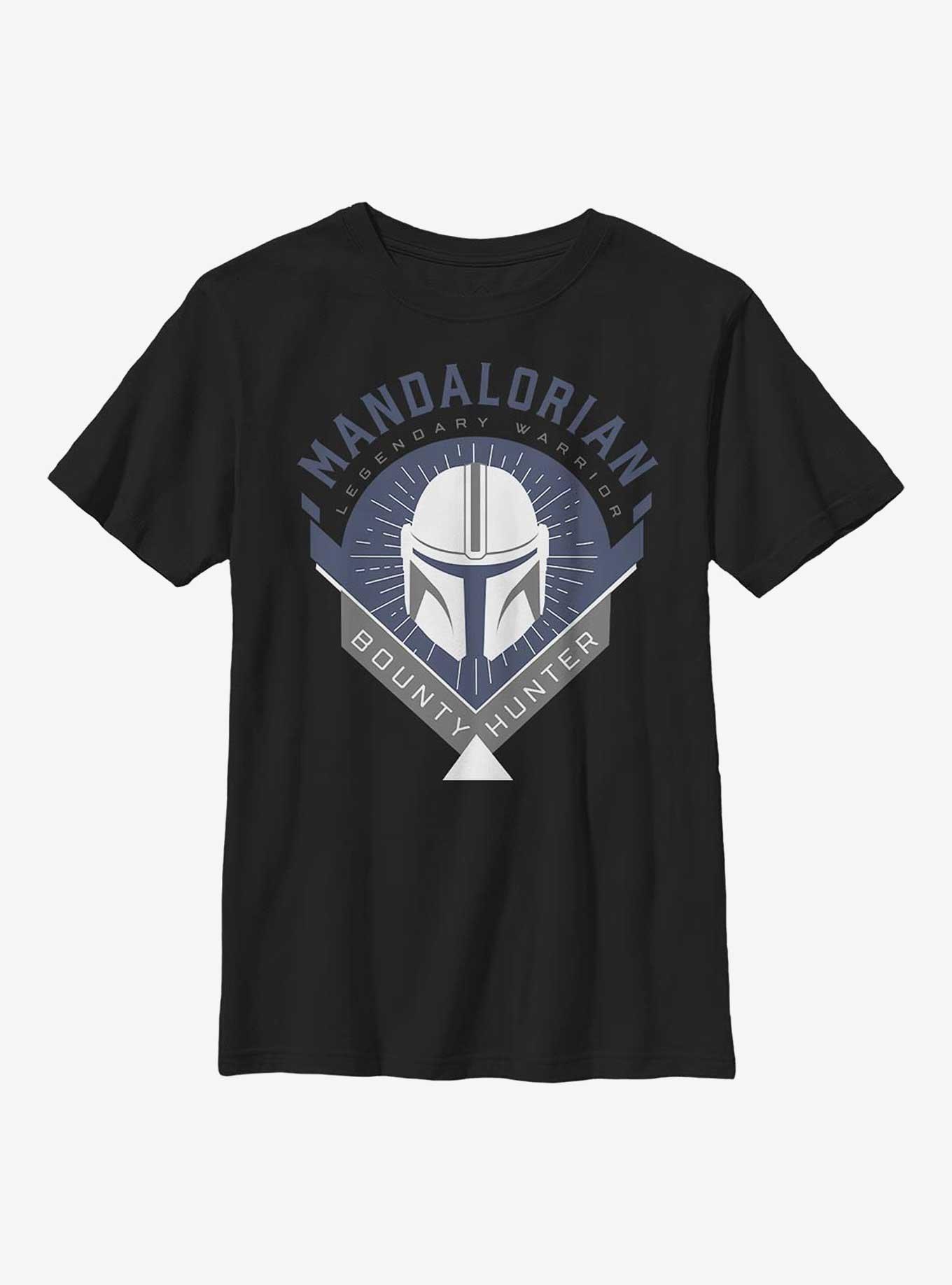 Star Wars The Mandalorian Crest Youth T-Shirt, BLACK, hi-res