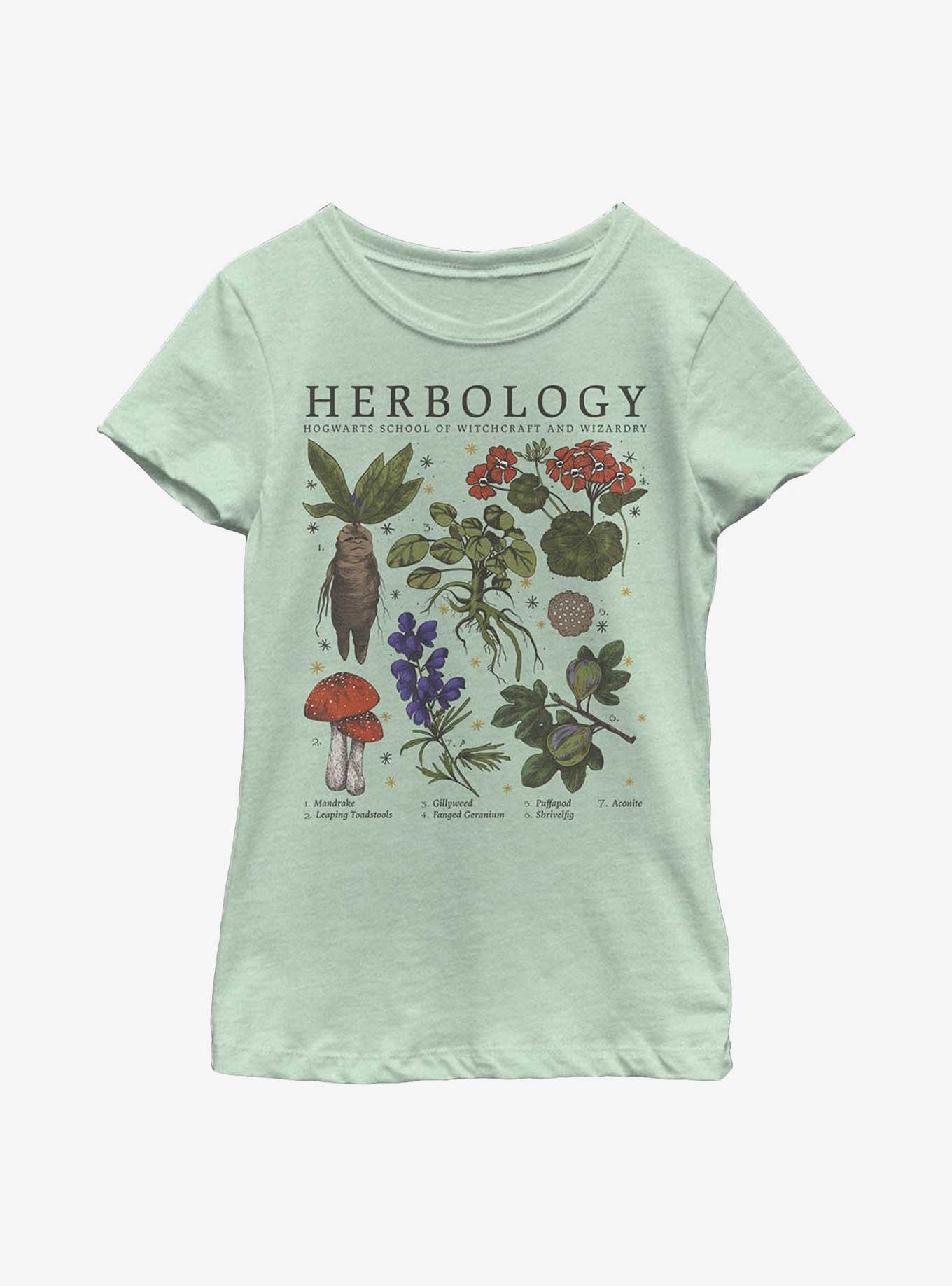 Harry Potter Herbology Poster Style Youth Girls T-Shirt, MINT, hi-res
