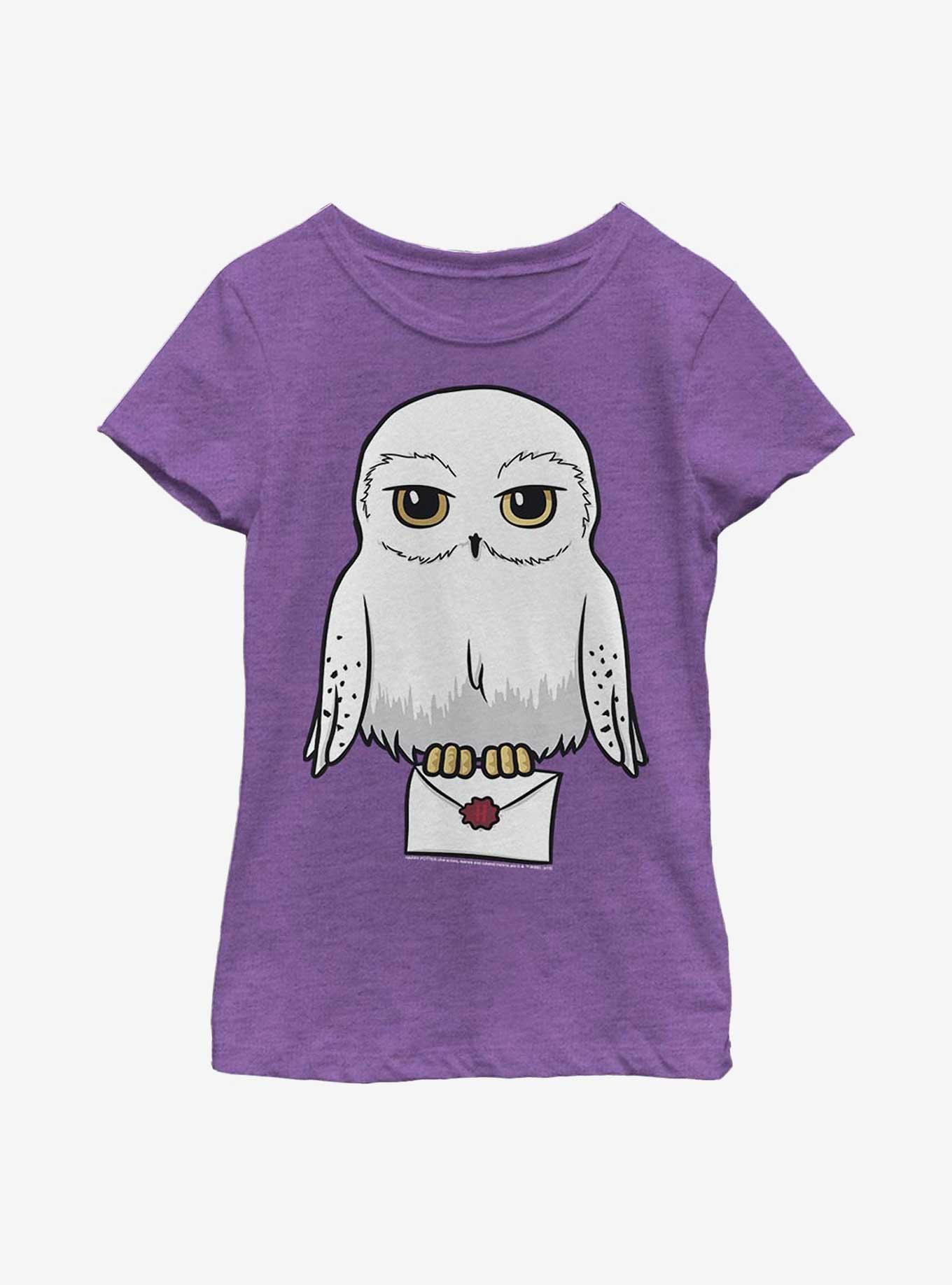 Harry Potter Anime Hedwig Mail Youth Girls T-Shirt, PURPLE BERRY, hi-res