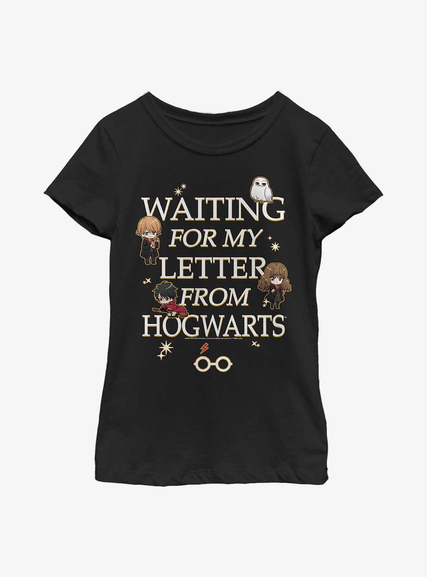 Harry Potter Waiting For My Letter From Hogwarts Youth Girls T-Shirt, BLACK, hi-res