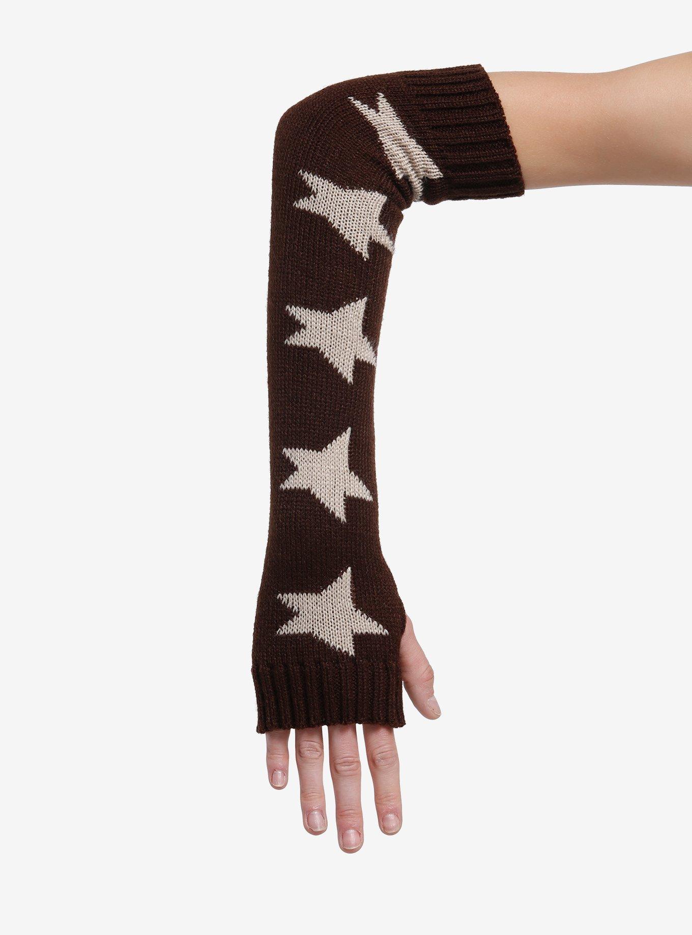 Brown Star Arm Warmers, , hi-res