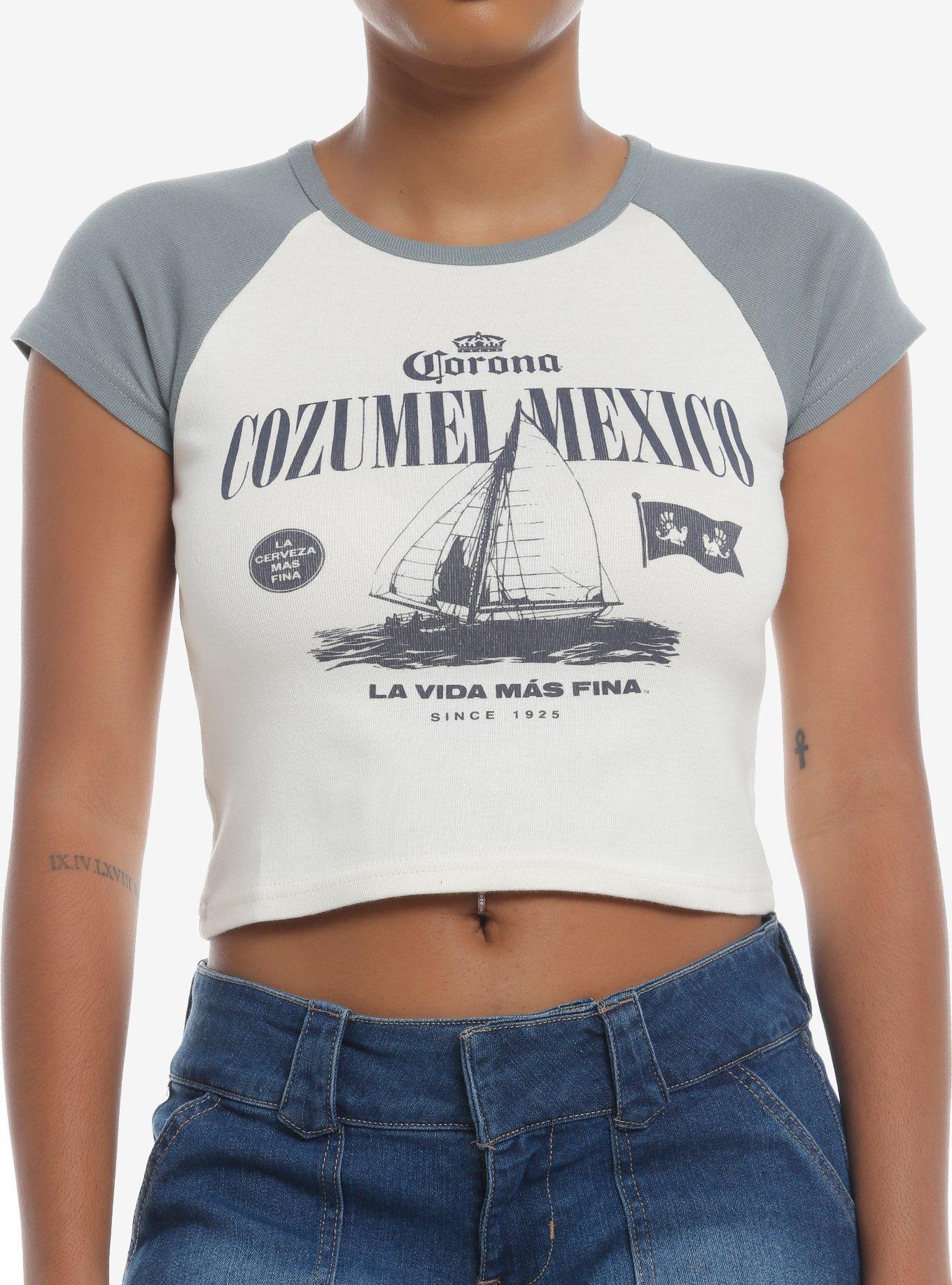 Corona Cozumel Mexico Girls Raglan Baby T-Shirt, MULTI, hi-res