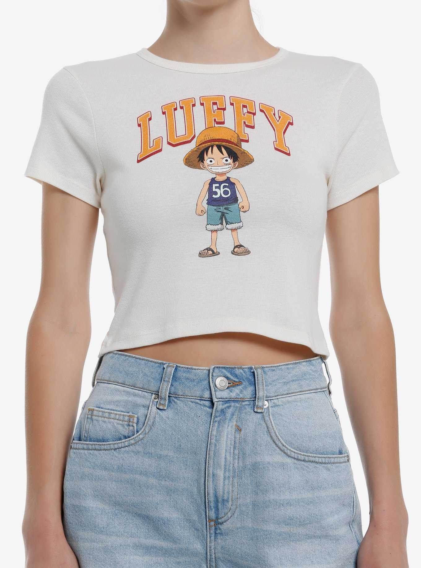 One Piece Young Luffy Varsity Girls Baby T-Shirt, , hi-res