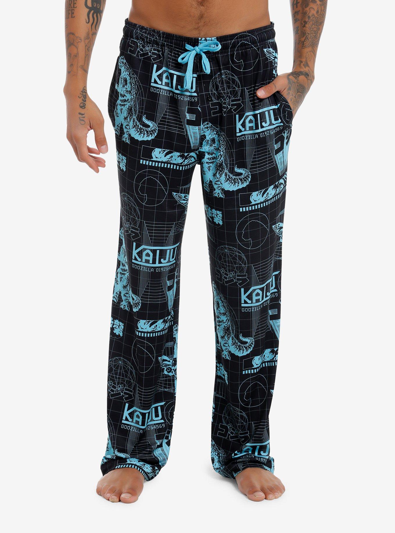 Godzilla Kaiju Pajama Pants, BLUE, hi-res