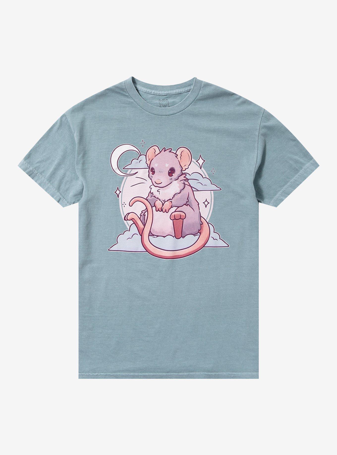 Rat Night Sky T-Shirt Naomi Lord Art, SAGE, hi-res