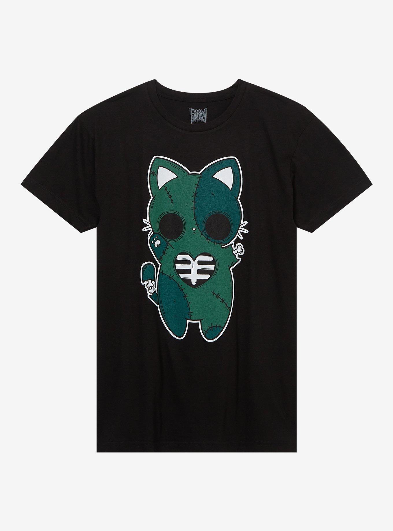 Zombie Cat T-Shirt By Pvmpkin, BLACK, hi-res