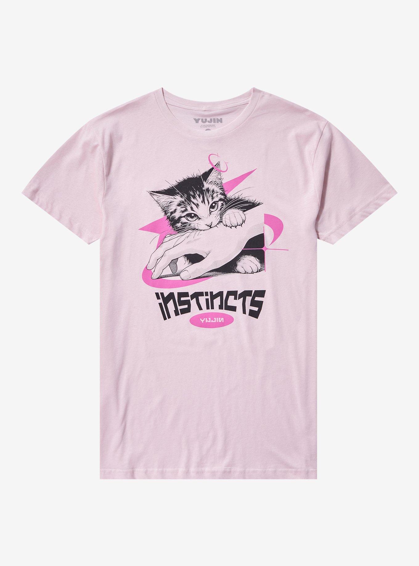 Cat Instincts T-Shirt By Yujin, PINK, hi-res