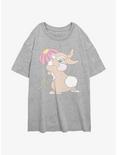 Disney Bambi Flirty Miss Bunny Girls Oversized T-Shirt, ATH HTR, hi-res