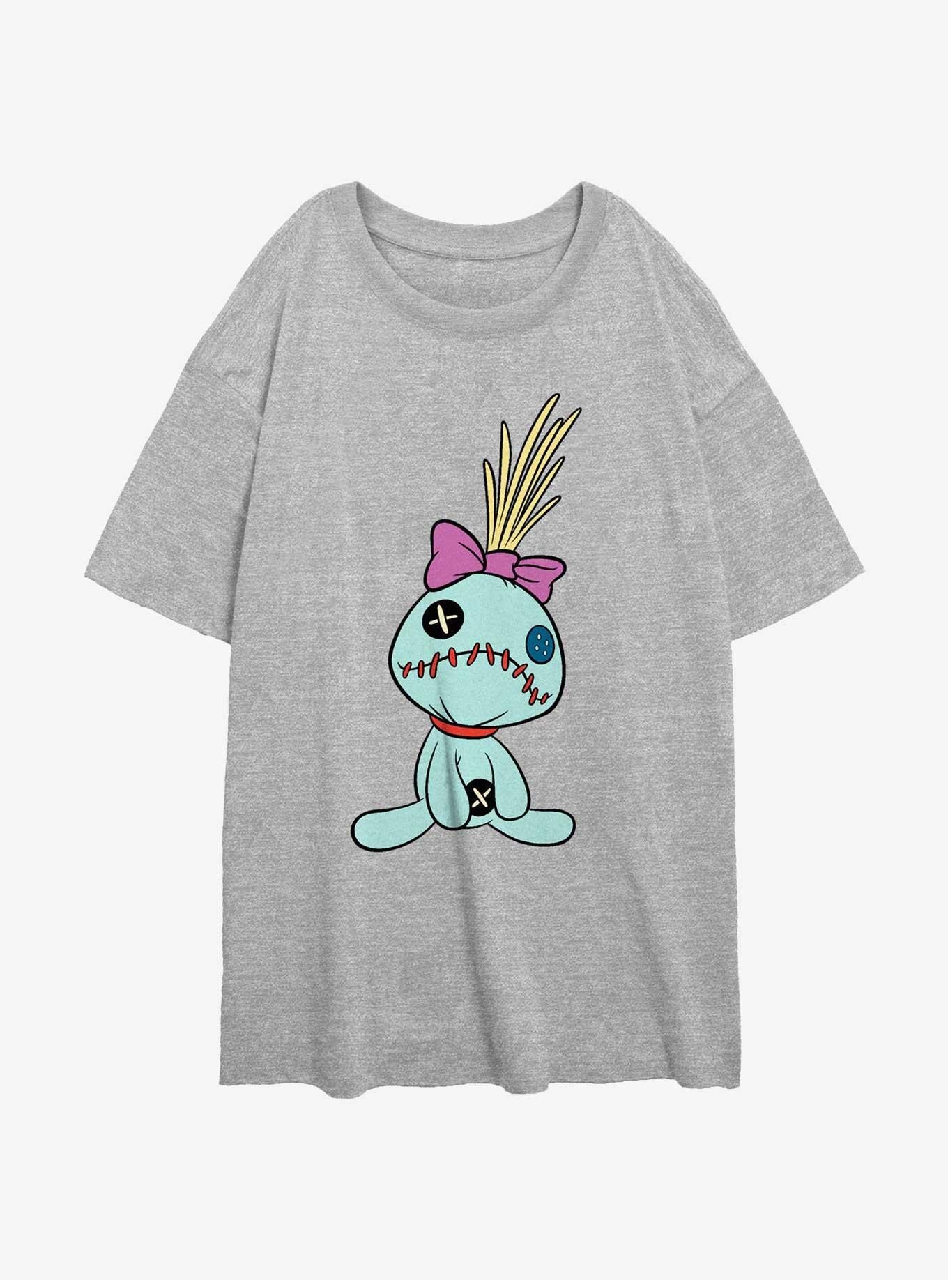 Disney Lilo & Stitch Scrump Pose Girls Oversized T-Shirt, ATH HTR, hi-res