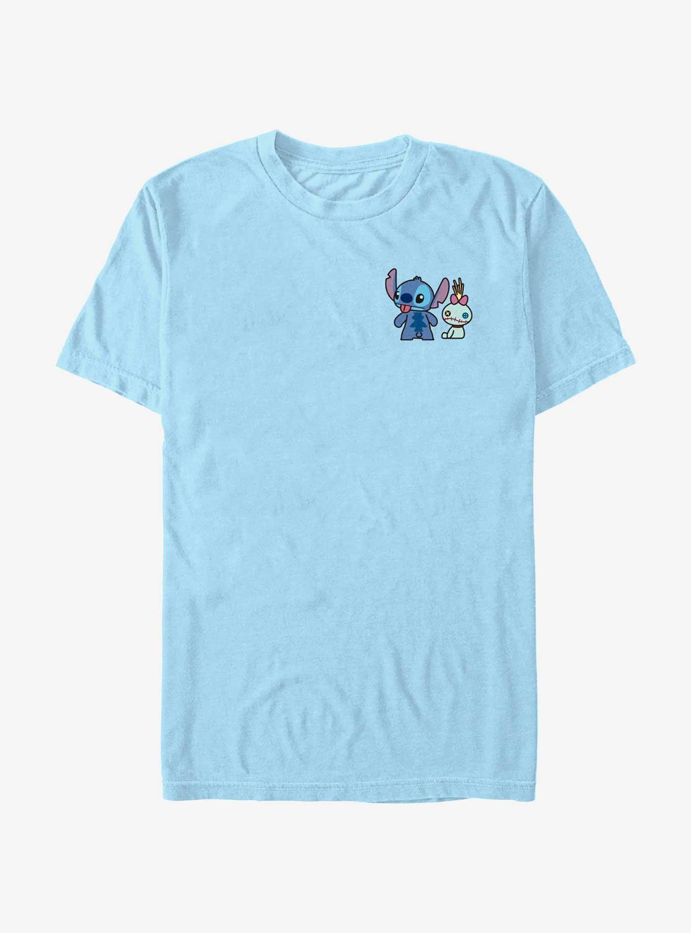 Disney Lilo & Stitch And Lilttle Scrump Pocket T-Shirt, LT BLUE, hi-res
