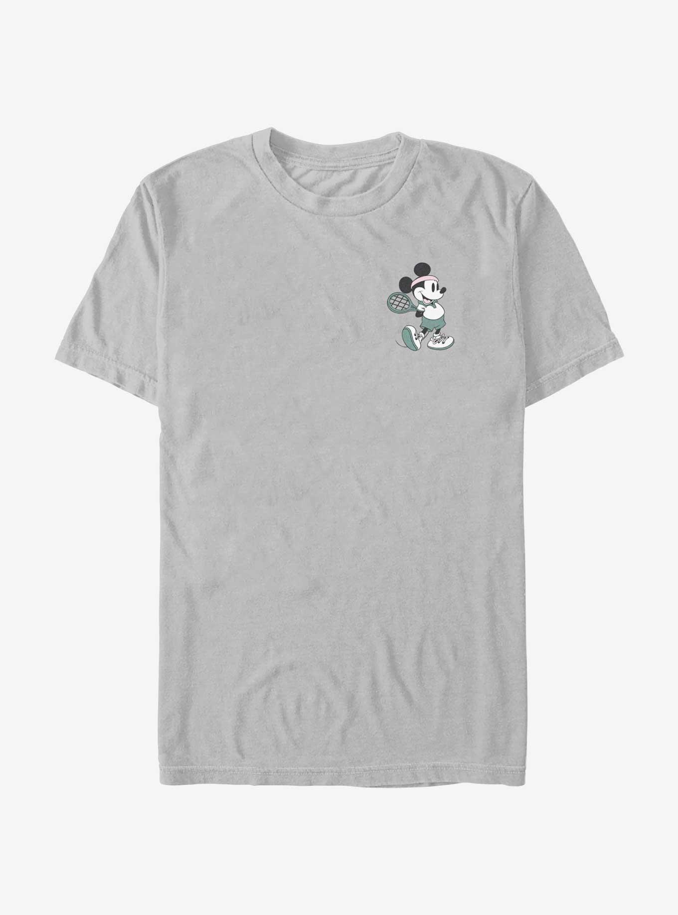 Disney Mickey Mouse Vintage Tennis Mickey Pocket T-Shirt, SILVER, hi-res