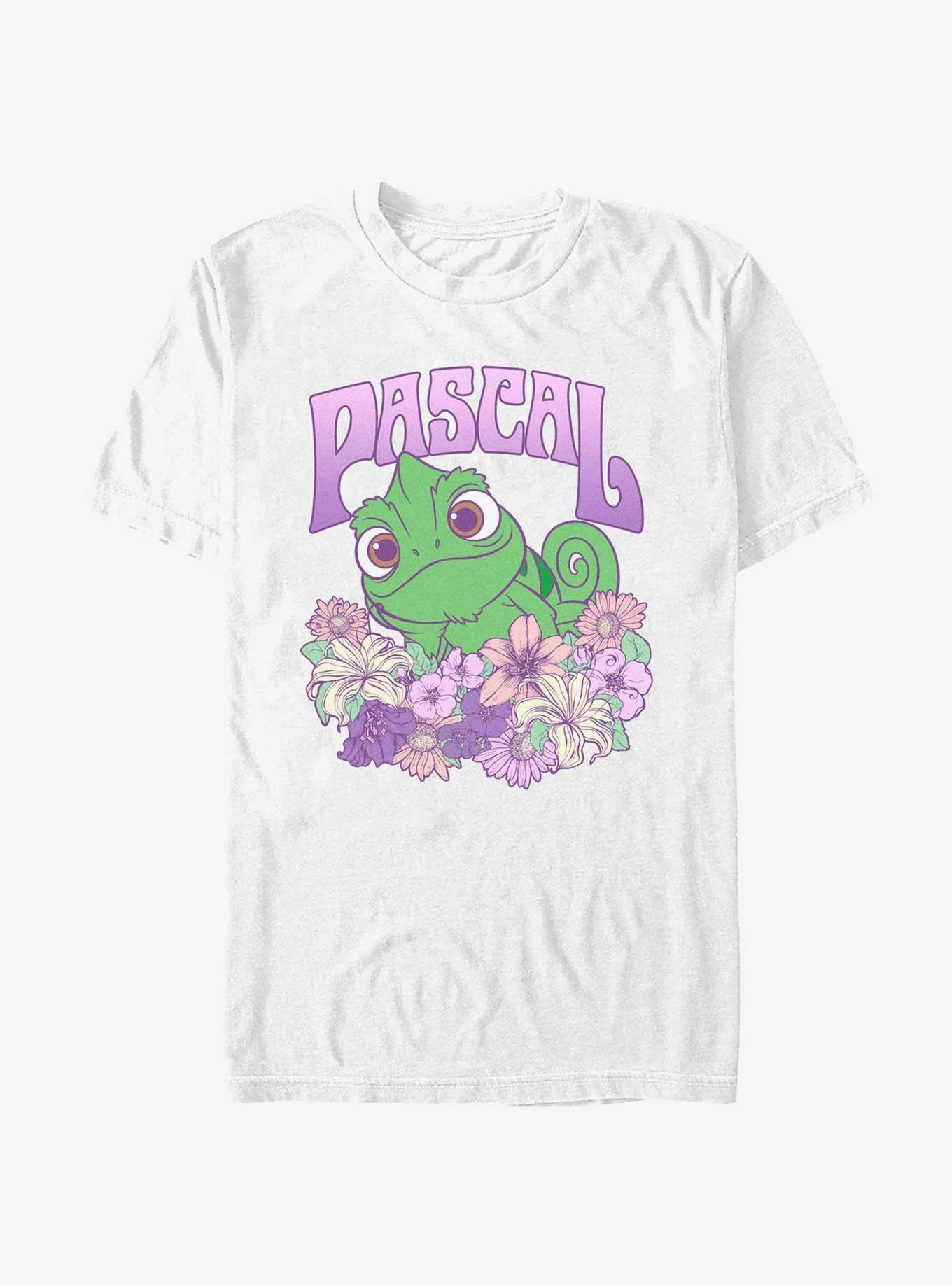Disney Tangled Flowery Pascal T-Shirt, WHITE, hi-res