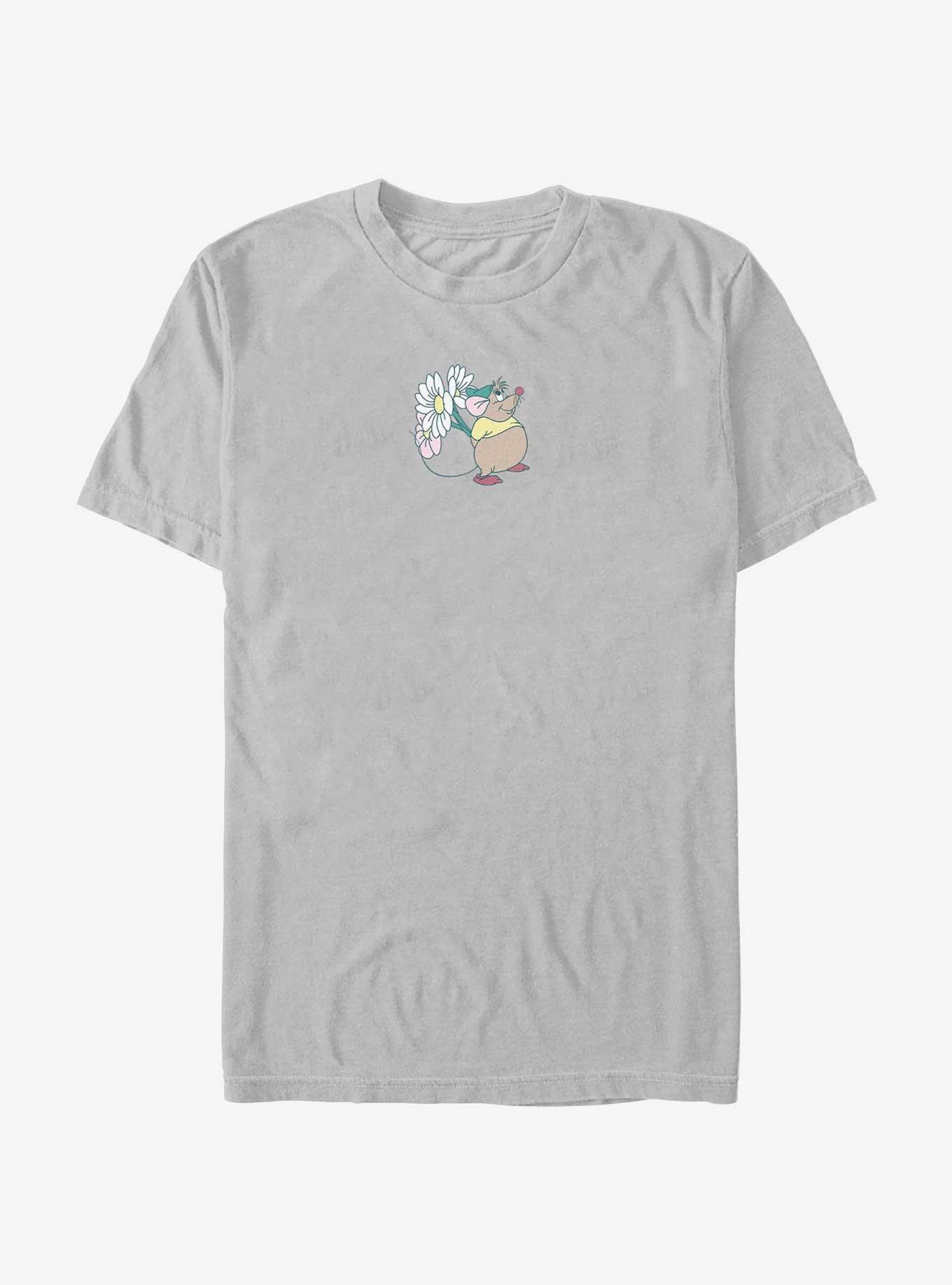 Disney Cinderella Cute Lil Gus Flower T-Shirt, SILVER, hi-res