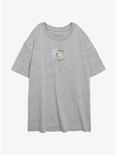 Disney Cinderella Cute Lil Gus Flower Girls Oversized T-Shirt, ATH HTR, hi-res