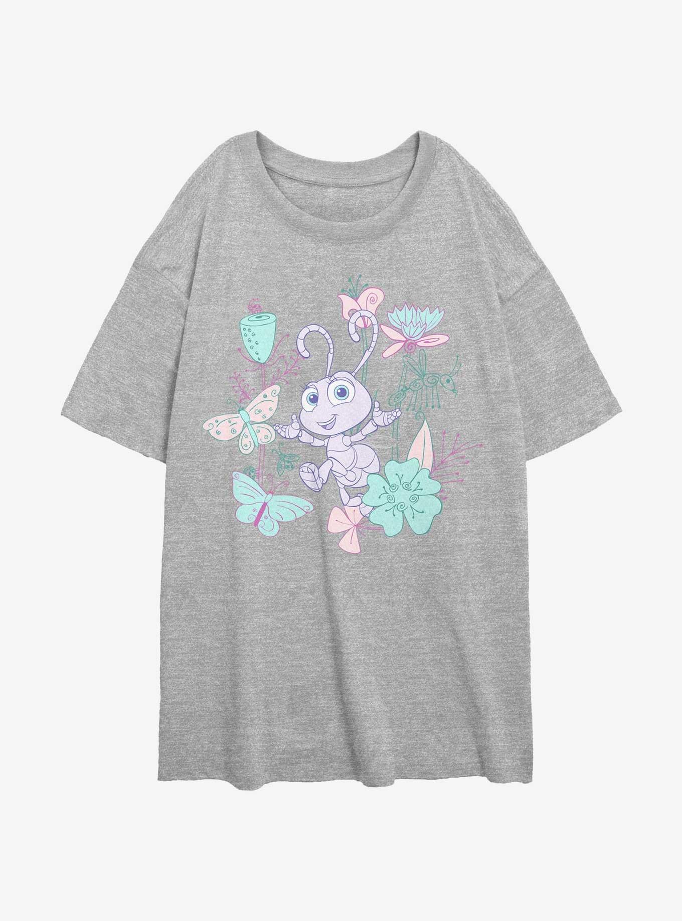 Disney A Bugs Life Princess Dot Girls Oversized T-Shirt, ATH HTR, hi-res
