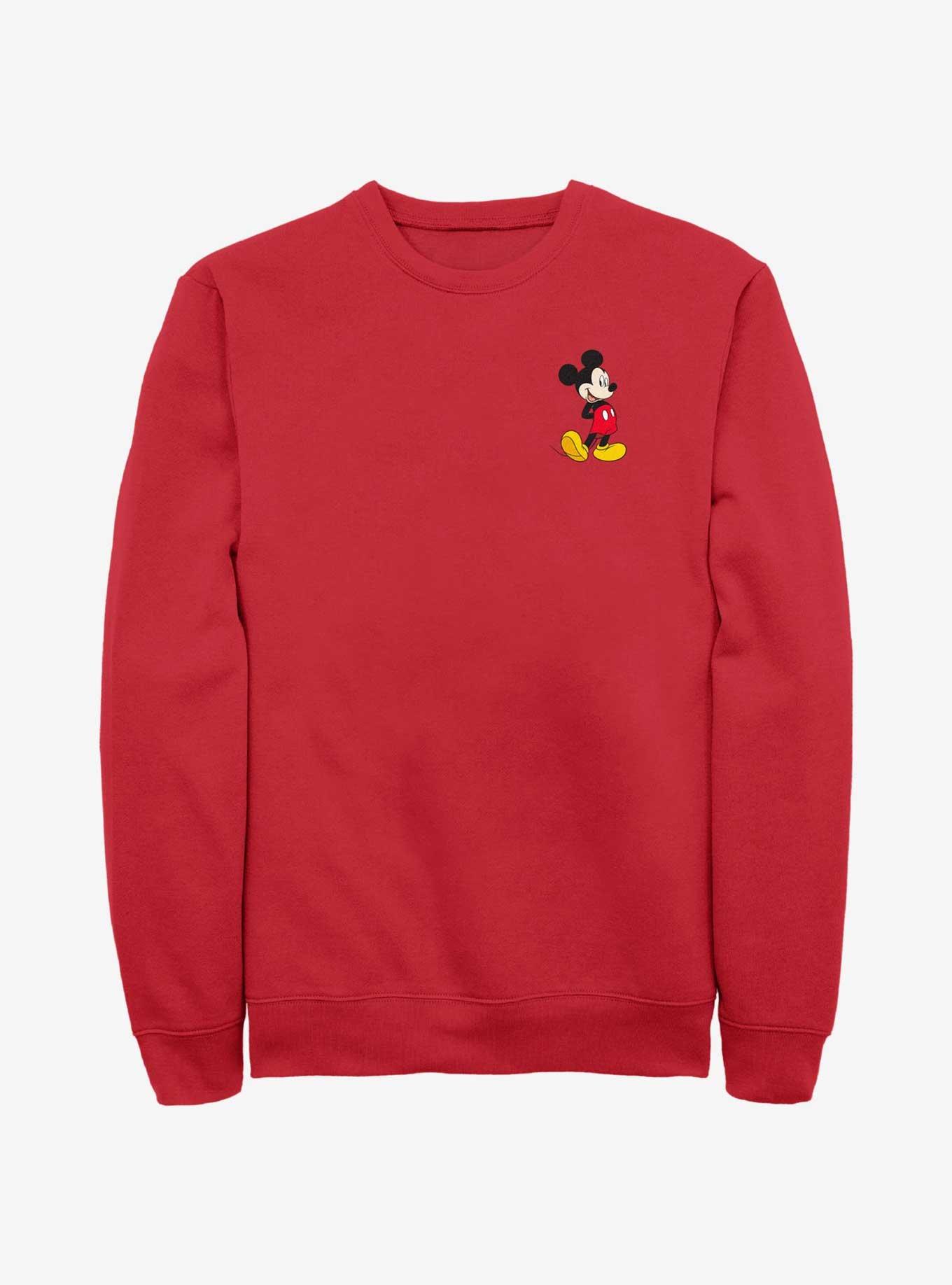 Disney Mickey Mouse Traditional Mickey Pocket Sweatshirt RED Hot Topic