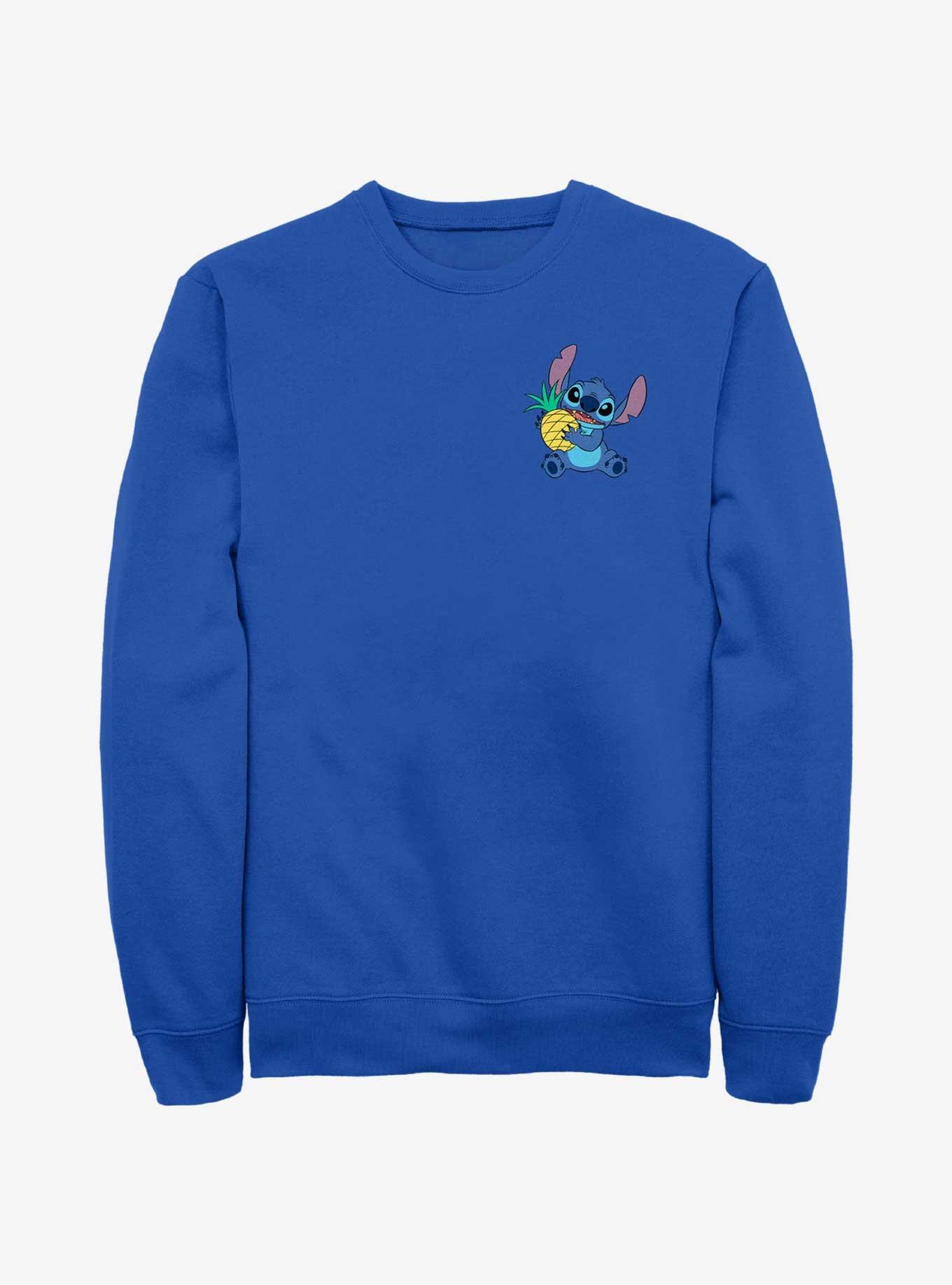 Disney Lilo & Stitch Pineapple Hug Pocket Sweatshirt, ROYAL, hi-res