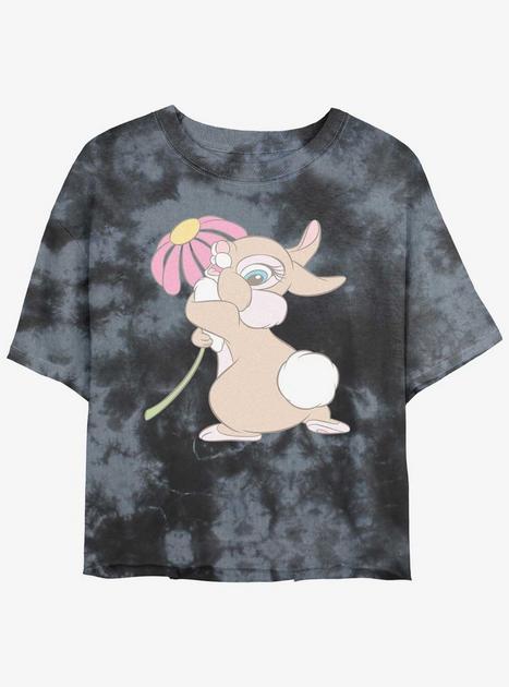 Disney Bambi Flirty Miss Bunny Girls Tie-Dye Crop T-Shirt MULTI